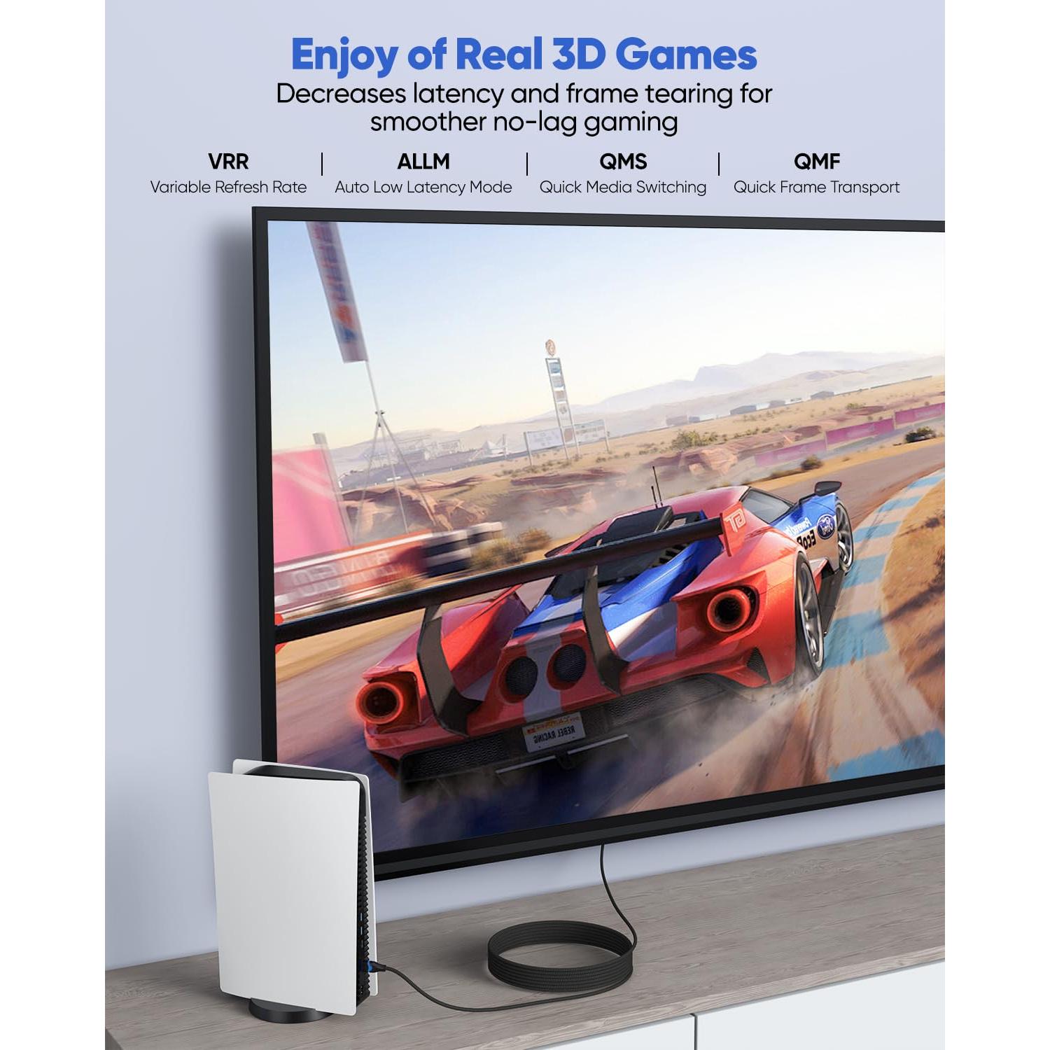 Cable HDMI 8K ApoJodly 4.57m Ultra Alta Velocidad 48Gbps