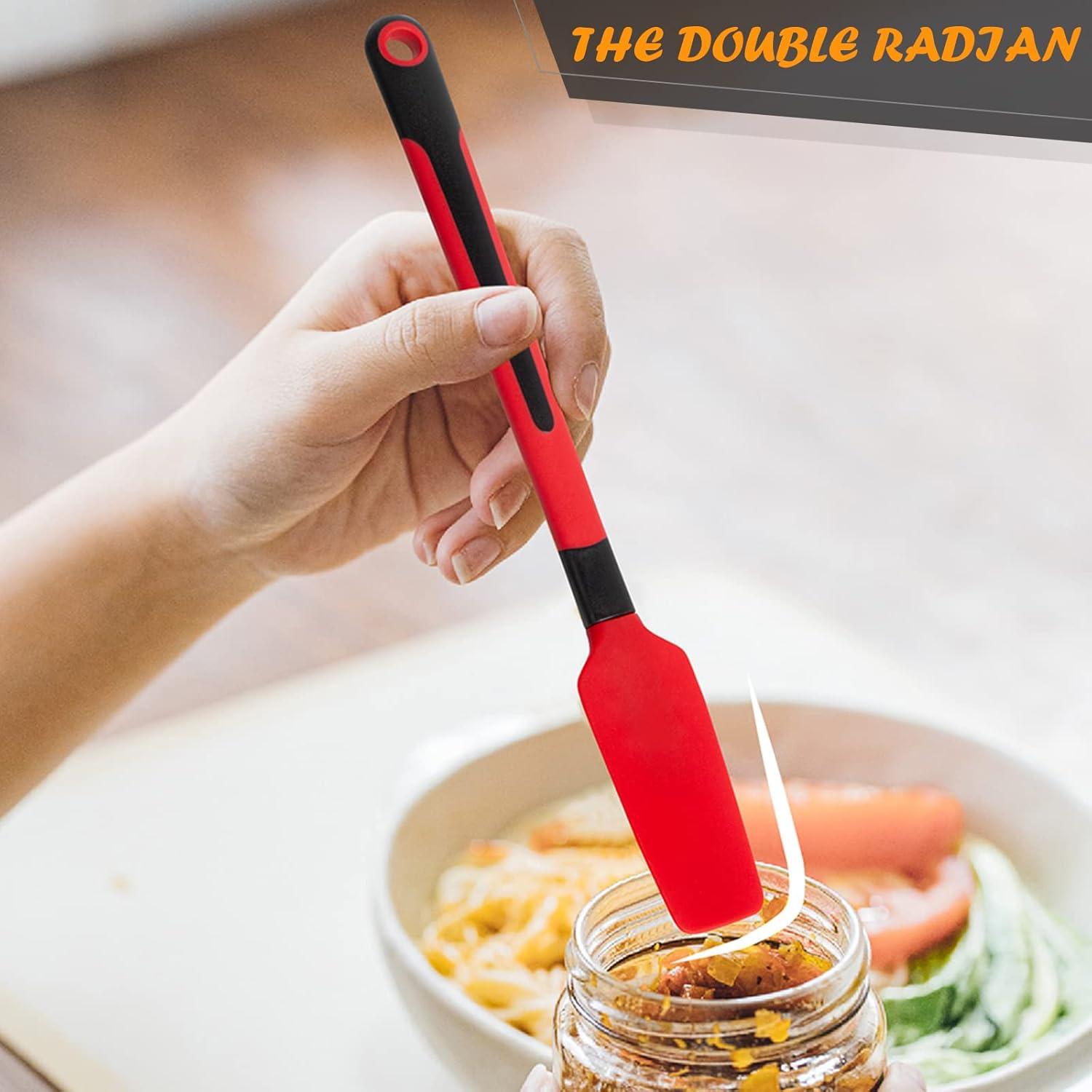 Set de Espátulas de Silicona TEEVEA 4 Piezas Rojo-Negro