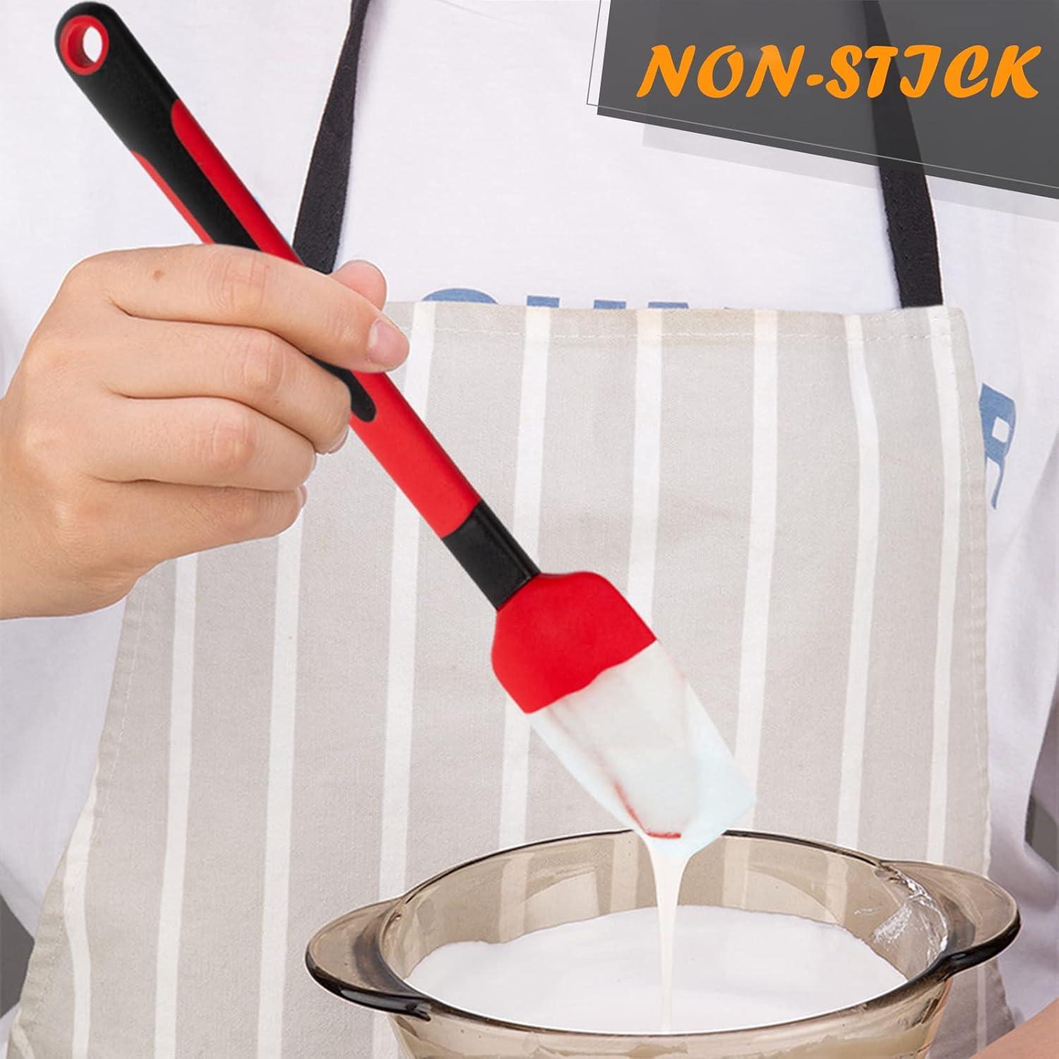 Set de Espátulas de Silicona TEEVEA 4 Piezas Rojo-Negro