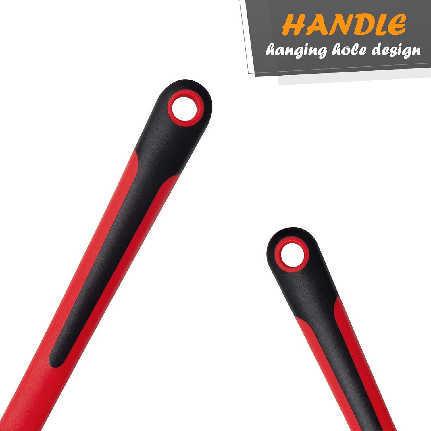 Set de Espátulas de Silicona TEEVEA 4 Piezas Rojo-Negro