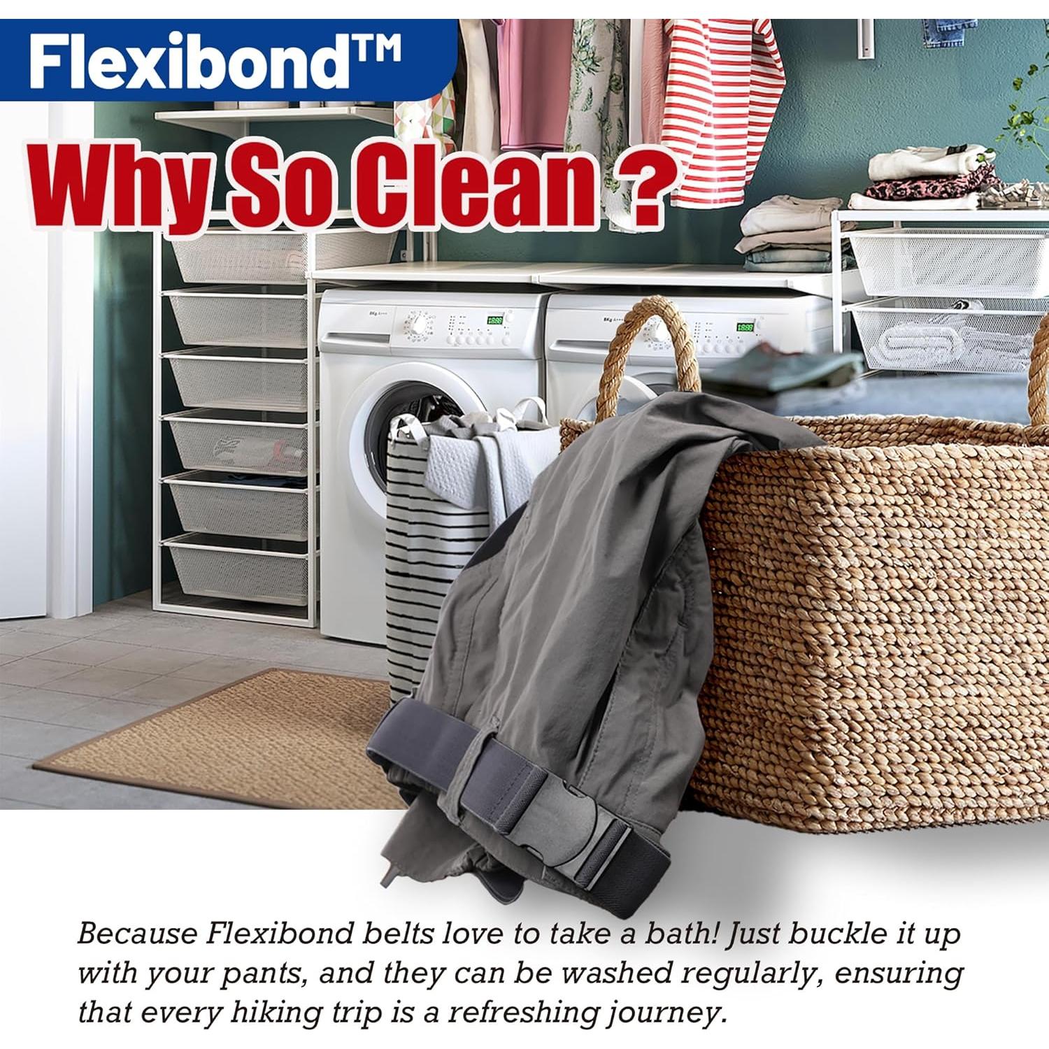 Cinturón Elástico para Hombres Flexibond Gris Carbón 61-112 cm