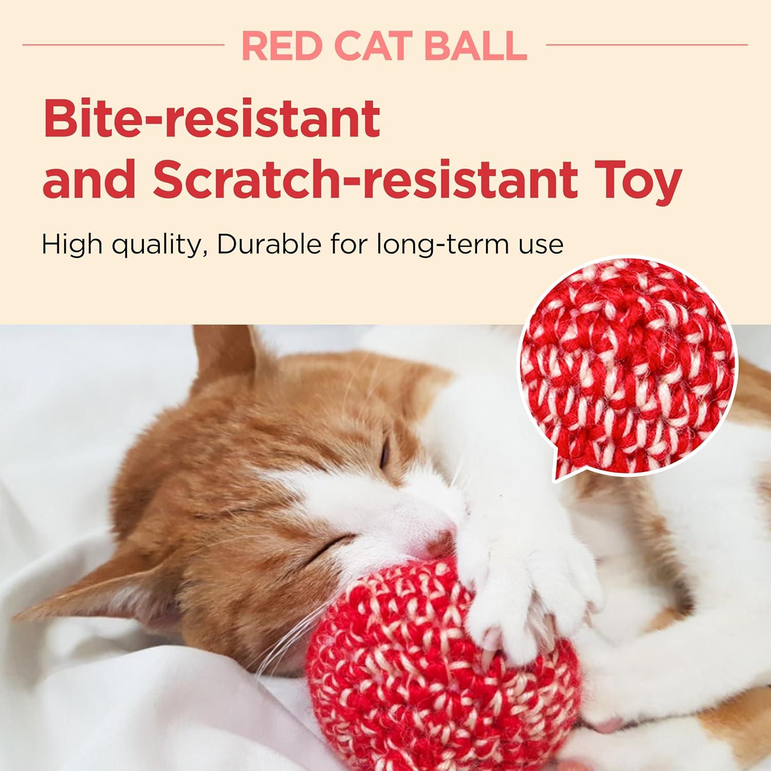 Pelota Roja para Gato JAYU PET con Campana - Juguete Interactivo 6.86 cm