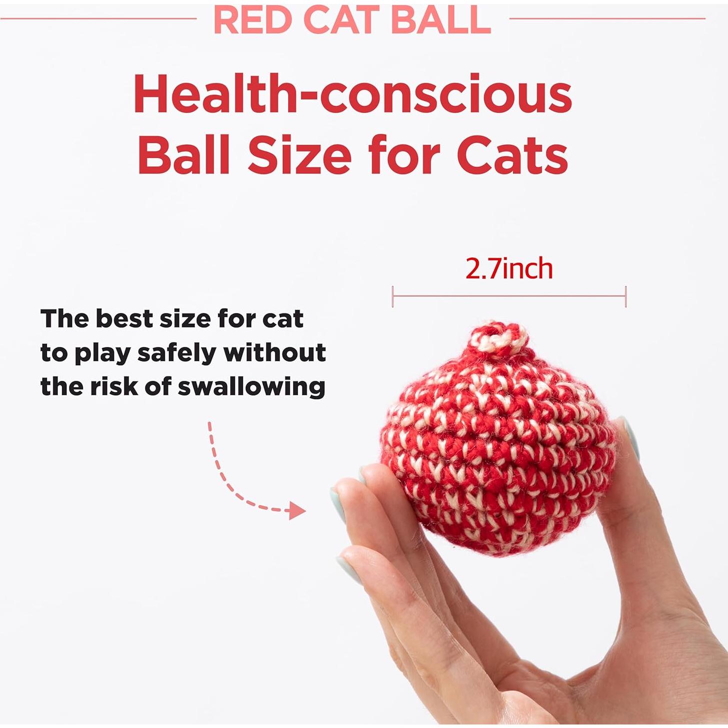 Pelota Roja para Gato JAYU PET con Campana - Juguete Interactivo 6.86 cm