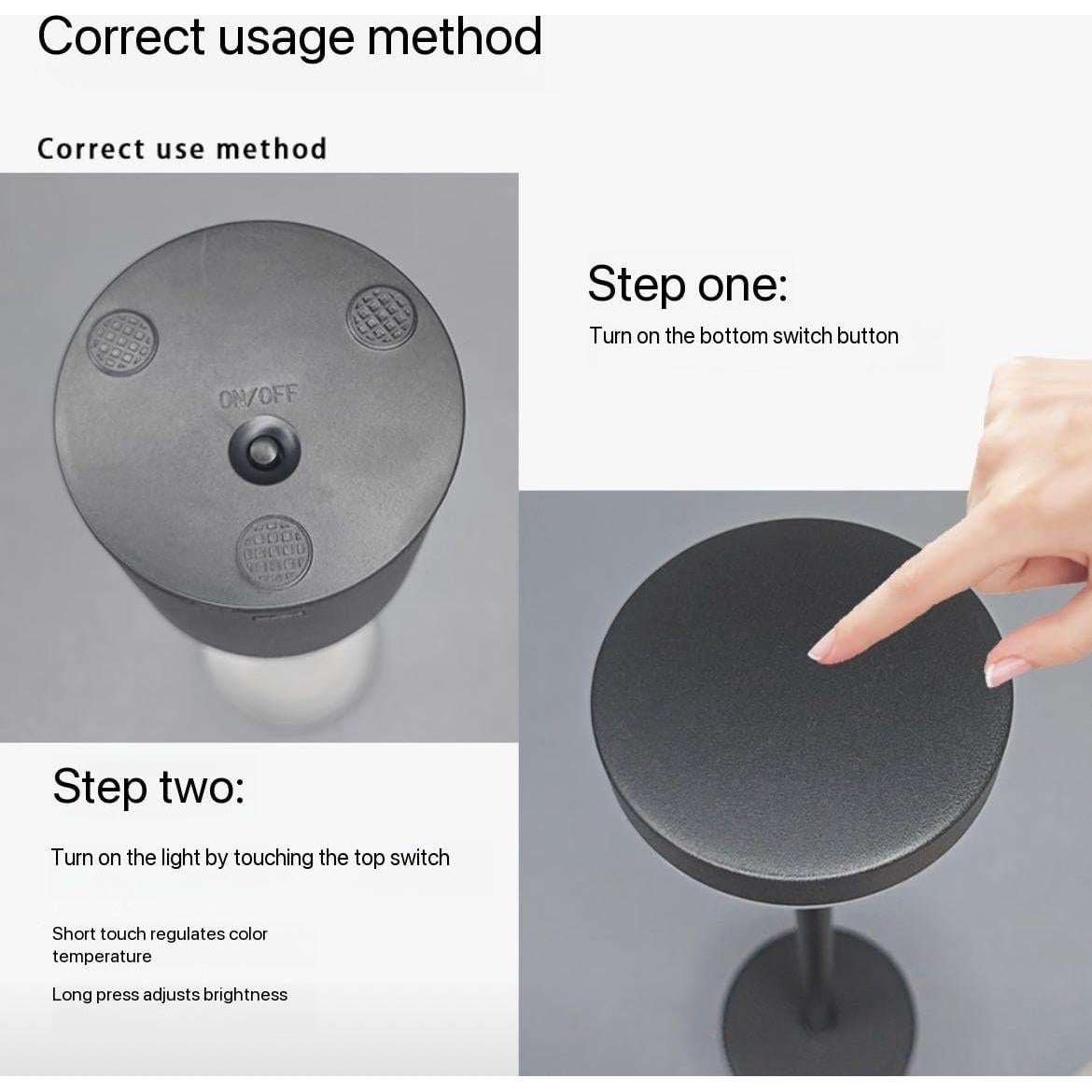 Juego de Lámparas de Mesa Inalámbricas XIH 2 Piezas LED 5000mAh