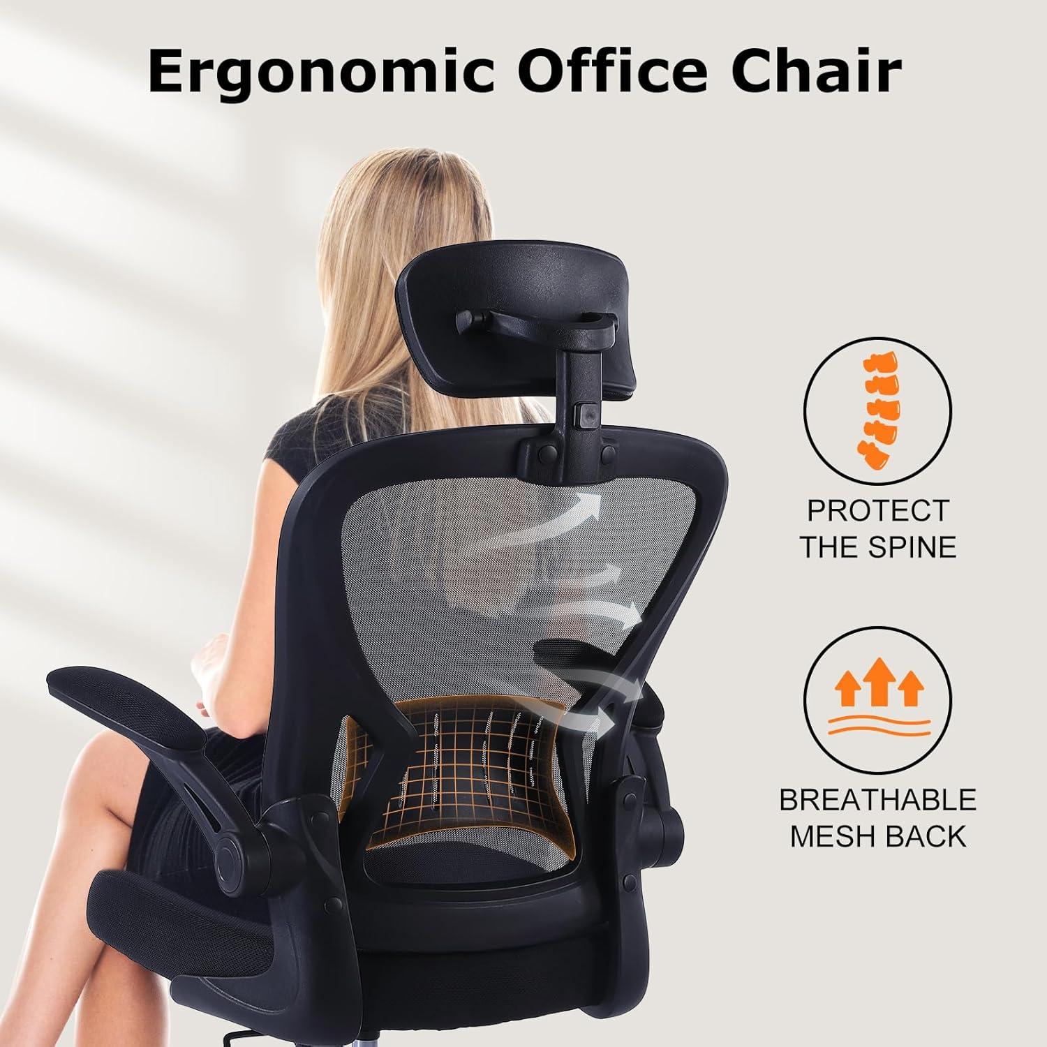 Silla de Oficina Ergonómica Silla-Ralex 5003H Ajustable Negro