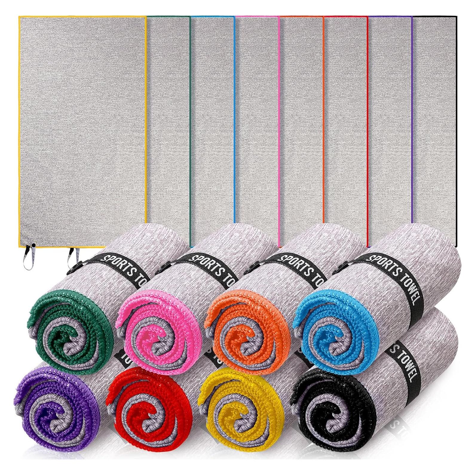 Toallas de Microfibra Peryiter 8 Piezas 76x40 cm Secado Rápido