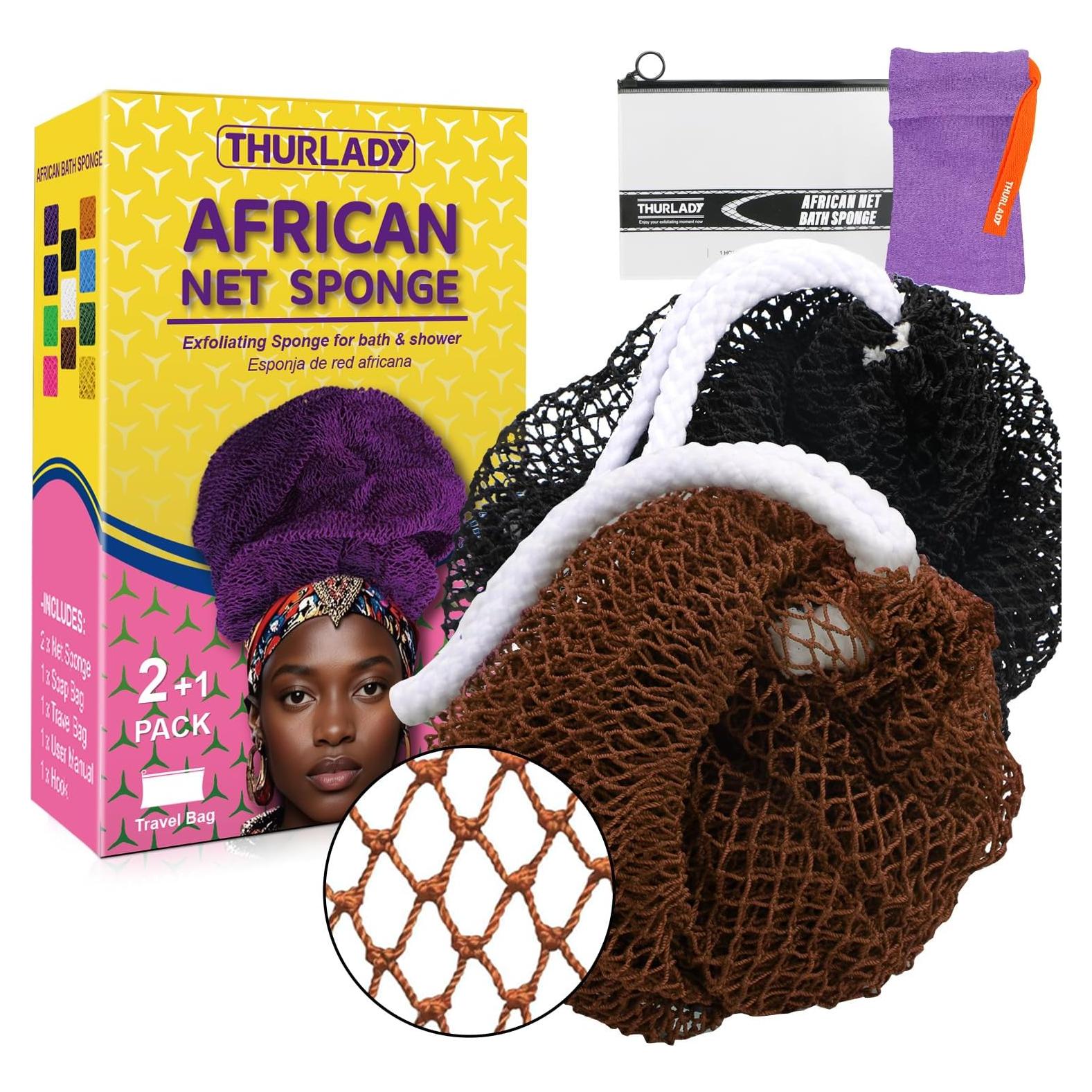 Esponja de Red Africana THURLADY - Exfoliante para el Cuerpo