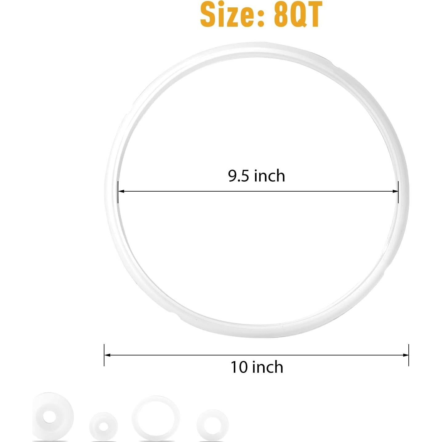 Anillo de Sellado de Silicona 8qt InstaPot - Paquete de 3