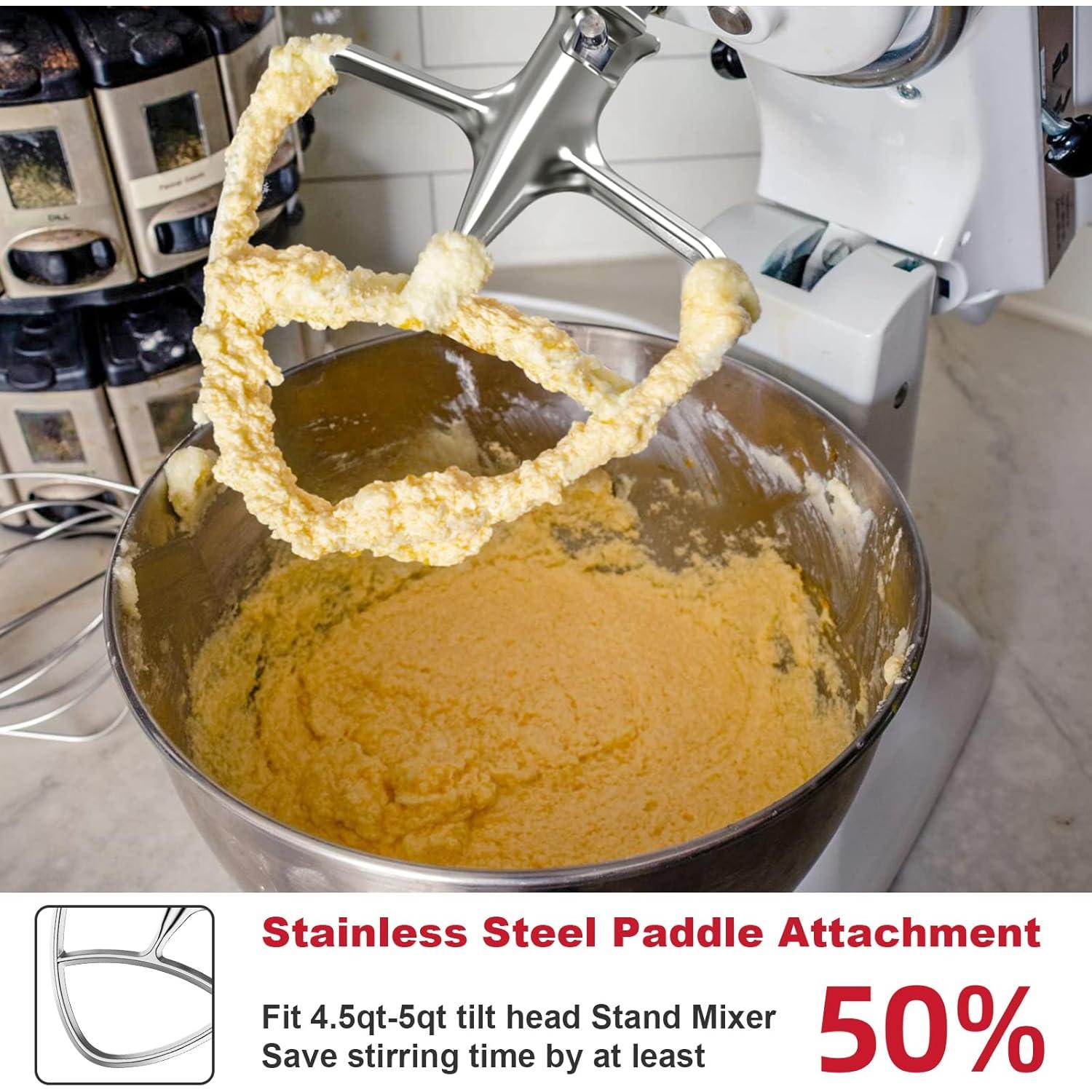 Accesorio de Paleta de Acero Inoxidable Cofun para KitchenAid 4.5-5Qt