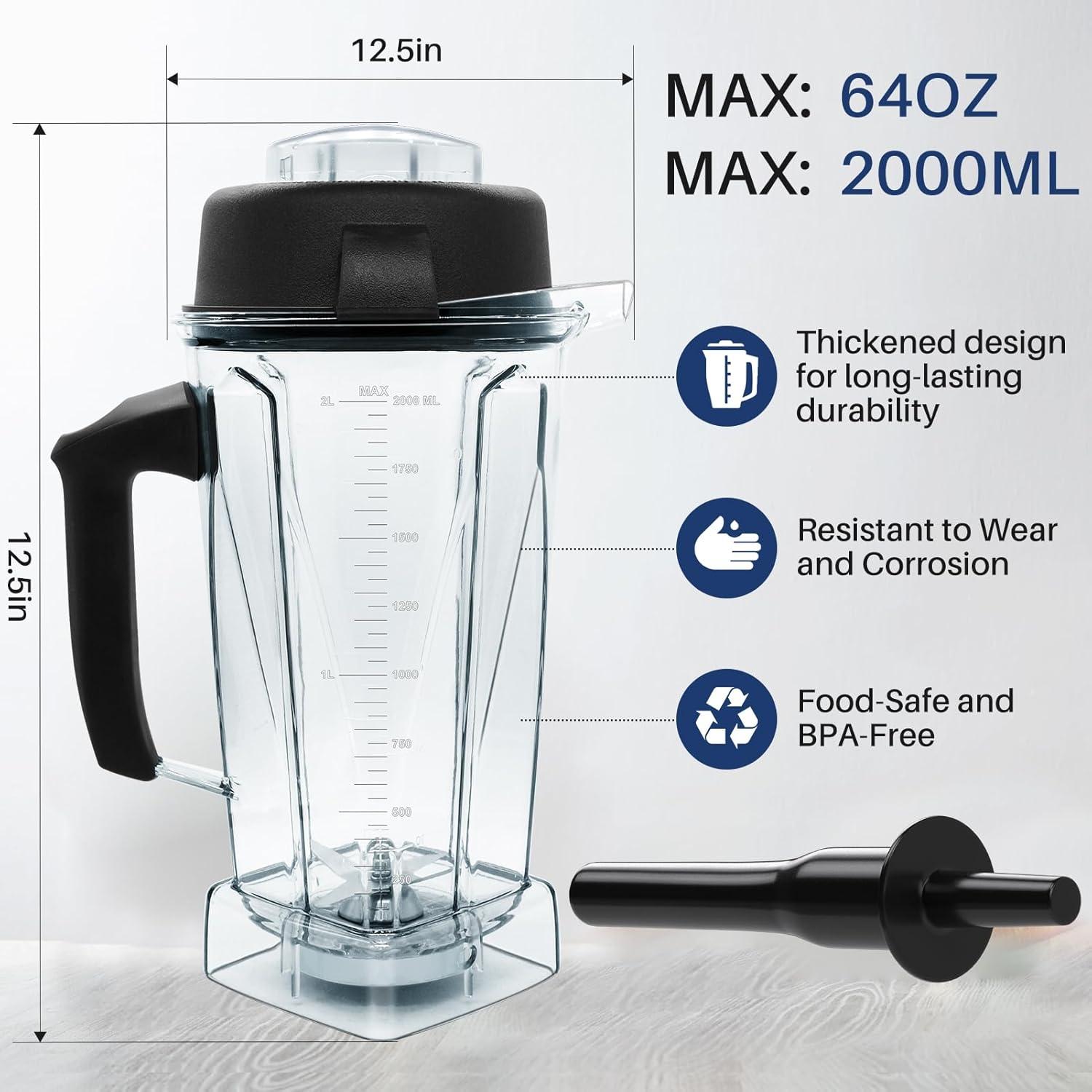 Jarra de Licuadora Vitamix 64oz con Tamper - Modelo 5200/5300