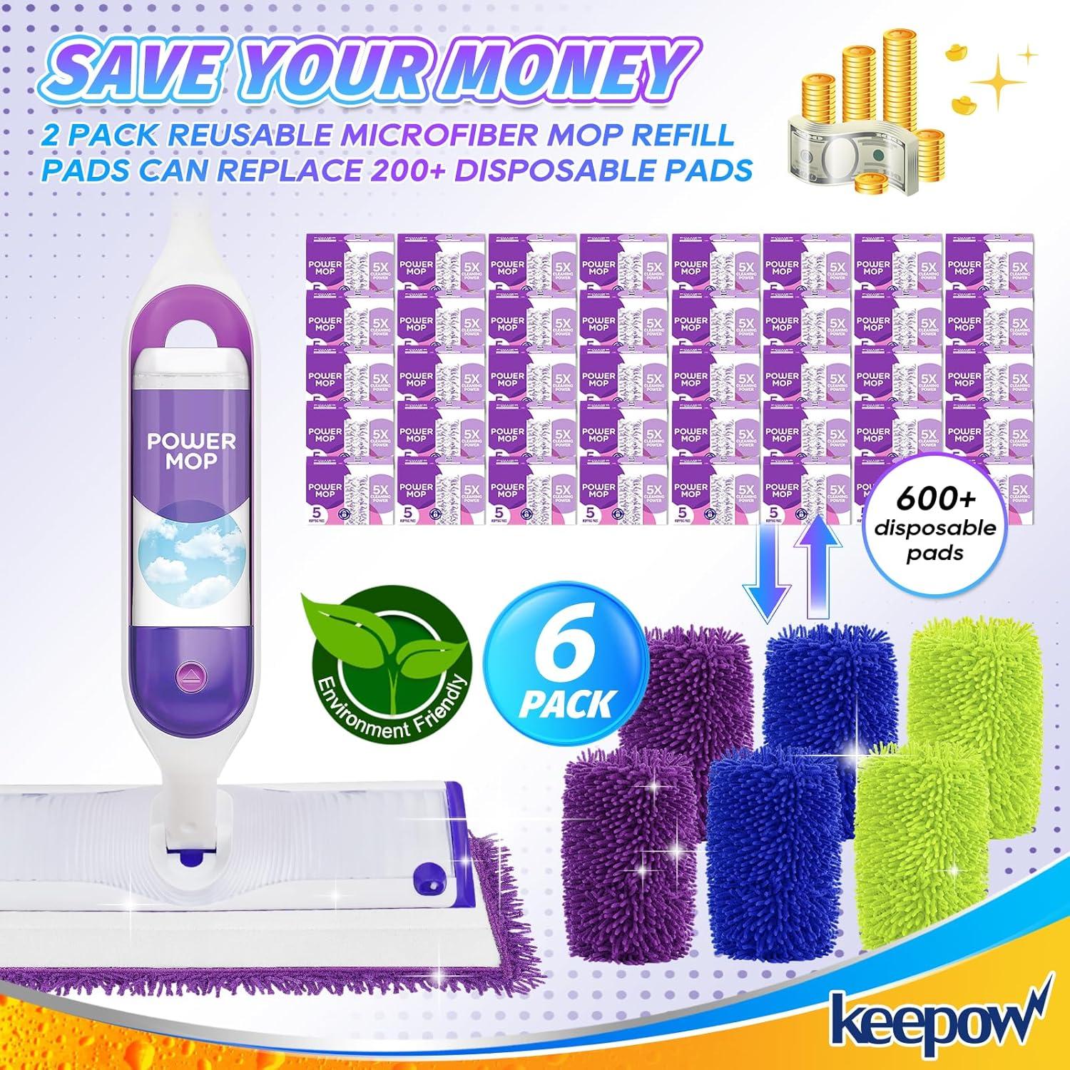 Almohadillas Reutilizables KEEPOW para Mopa Eléctrica 6 Paquete