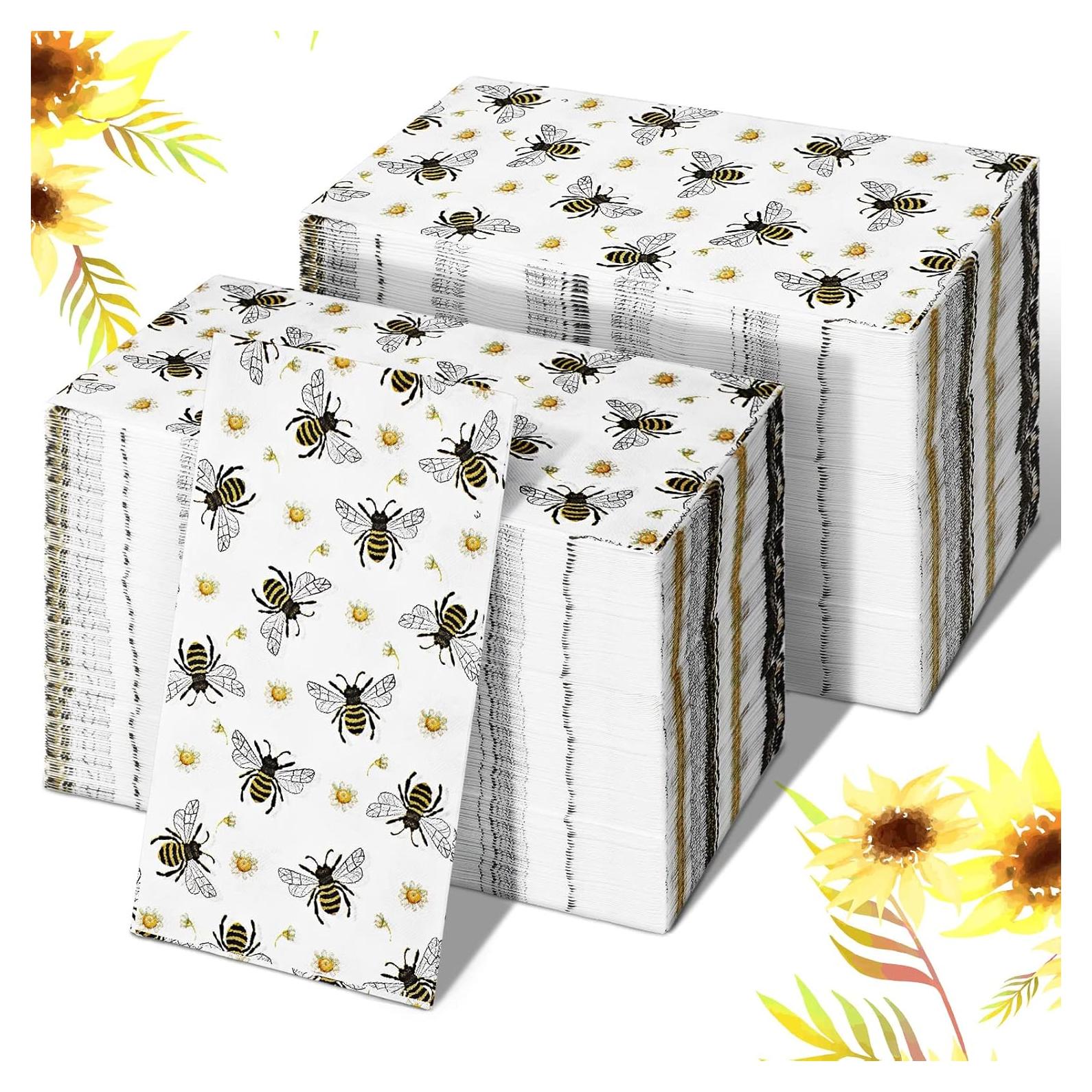 Toallas de Mano Desechables Karenhi 200 Pcs Abeja 20x11 cm