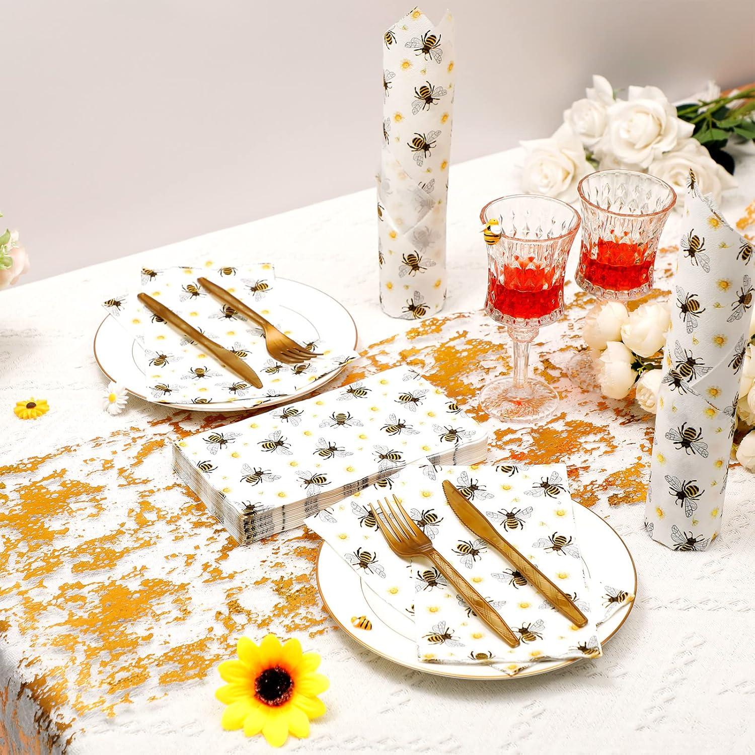 Toallas de Mano Desechables Karenhi 200 Pcs Abeja 20x11 cm