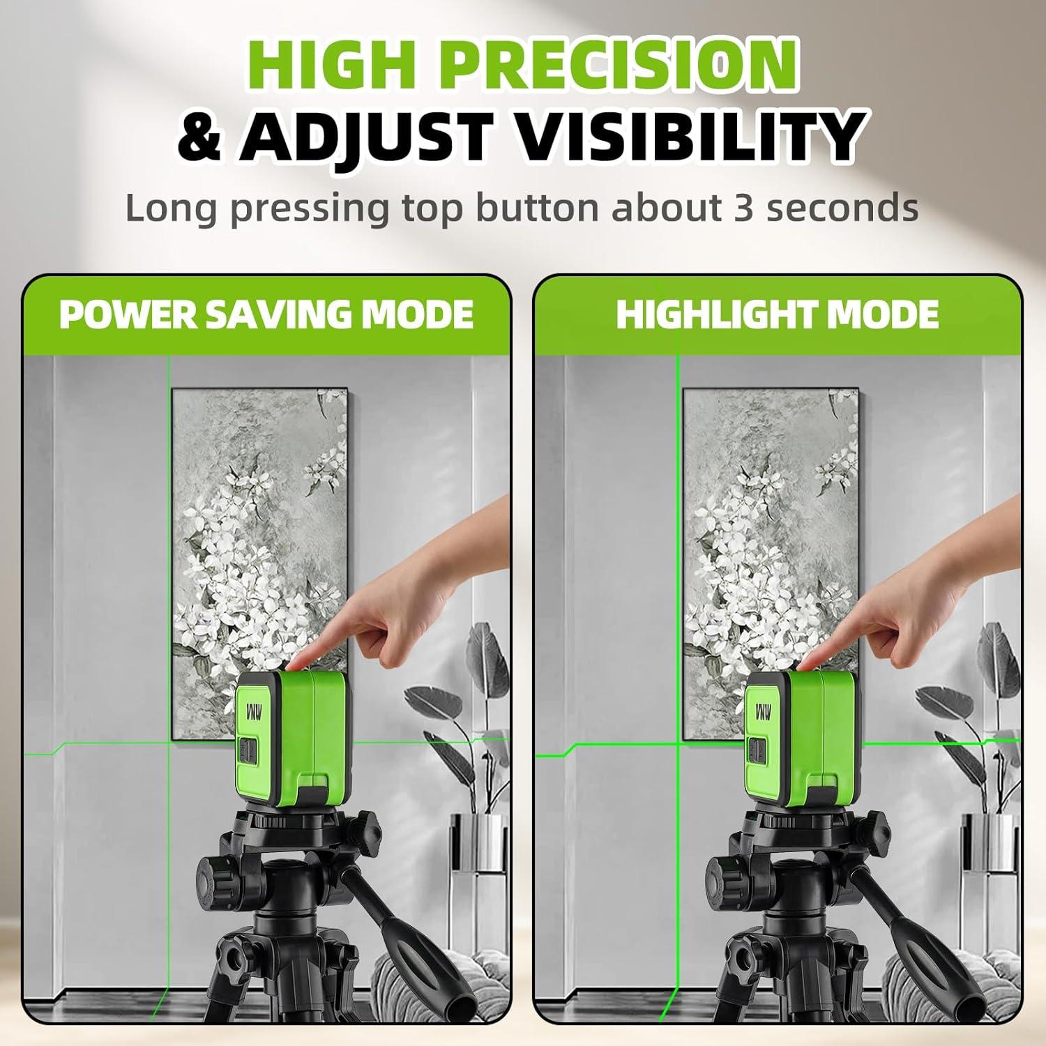 Nivel láser VNW con trípode 127 cm y base magnética