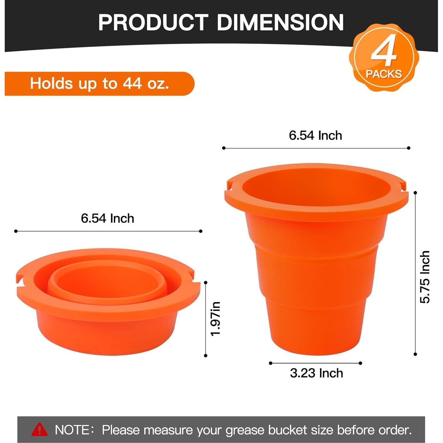 Forros de Silicona NUPICK para Cubos de Grasa - Paquete de 4