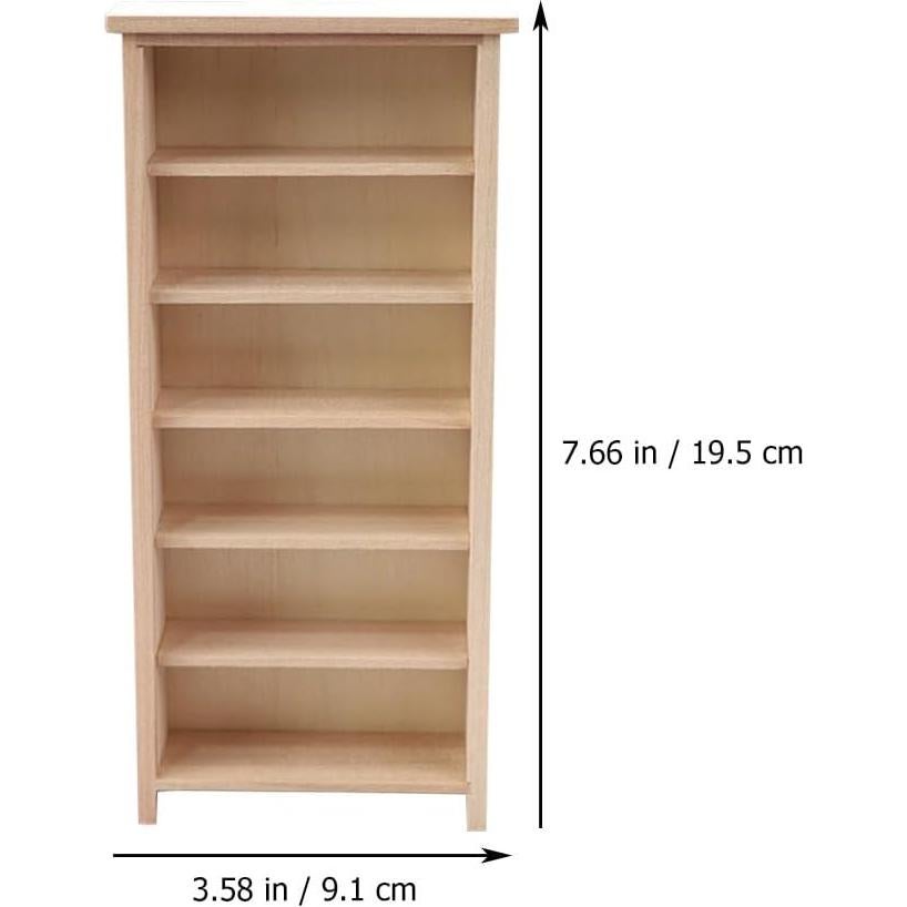 Estantería Miniatura de Madera Homoyoyo 19.5x9.1x3.7cm Decoración
