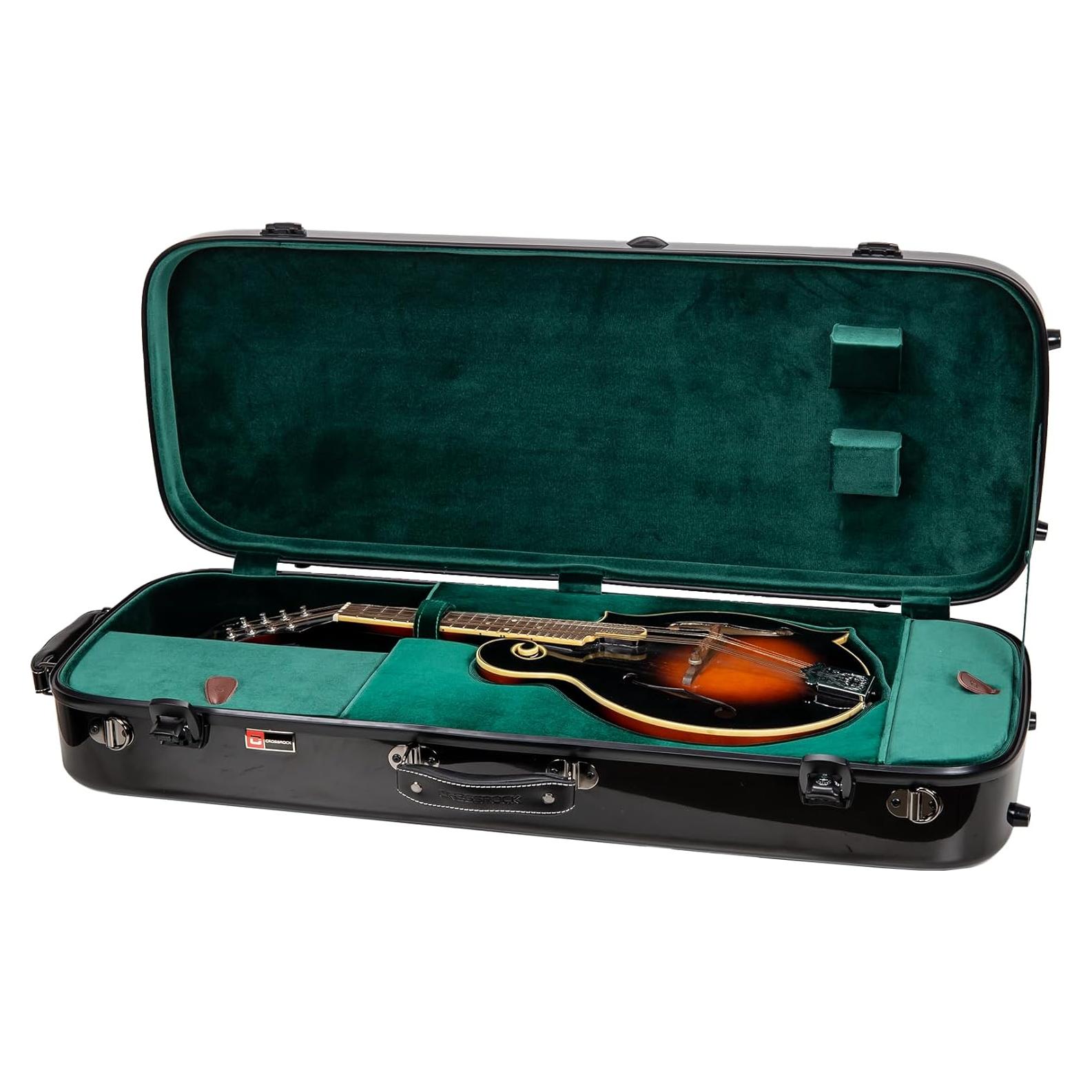 Estuche de Mandolina Crossrock CRF2020 - Fibra de Vidrio Negro