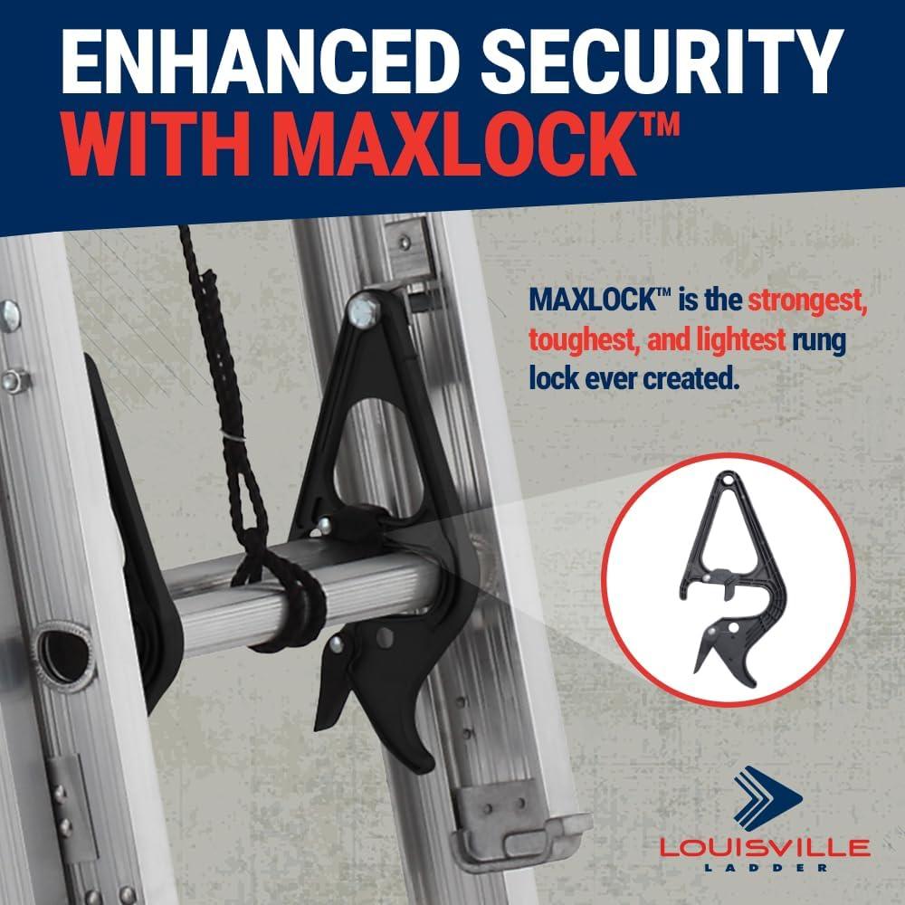 Escalera de extensión de aluminio Louisville 4.88m 250kg