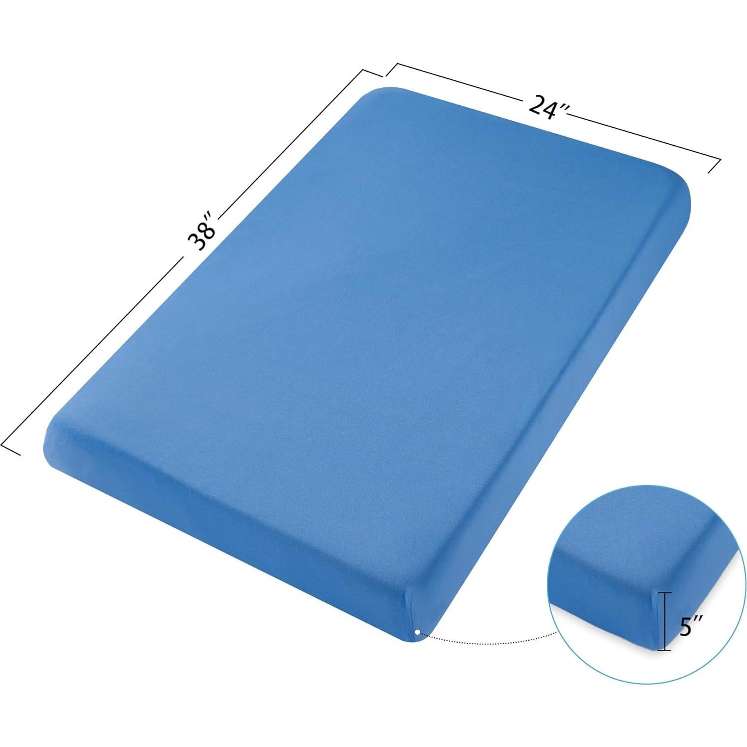 Sábanas Ajustadas para Cuna Mini TILLYOU 2 Piezas Geometría Animal