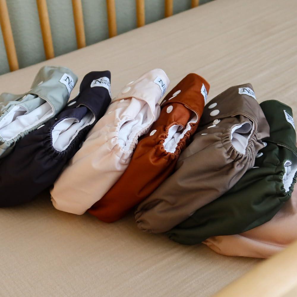 Paquete de 7 Pañales de Tela Nora's Nursery - Impermeables y Ajustables