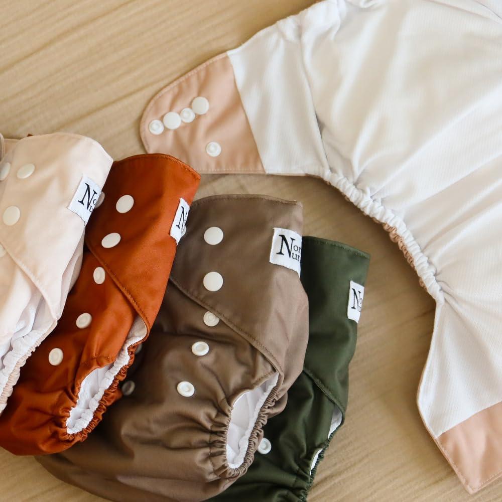 Paquete de 7 Pañales de Tela Nora's Nursery - Impermeables y Ajustables