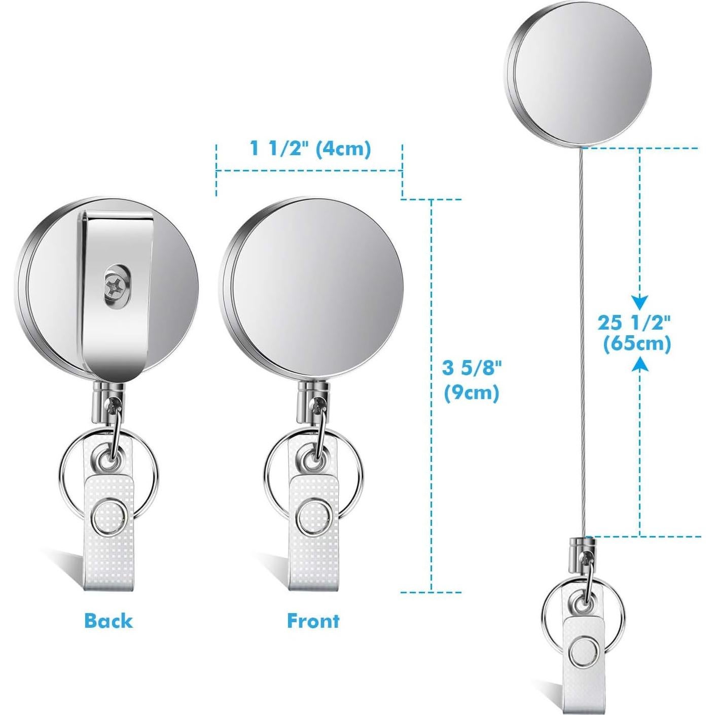 Portador de Insignia Retráctil Selizo 4 Piezas Alta Resistencia