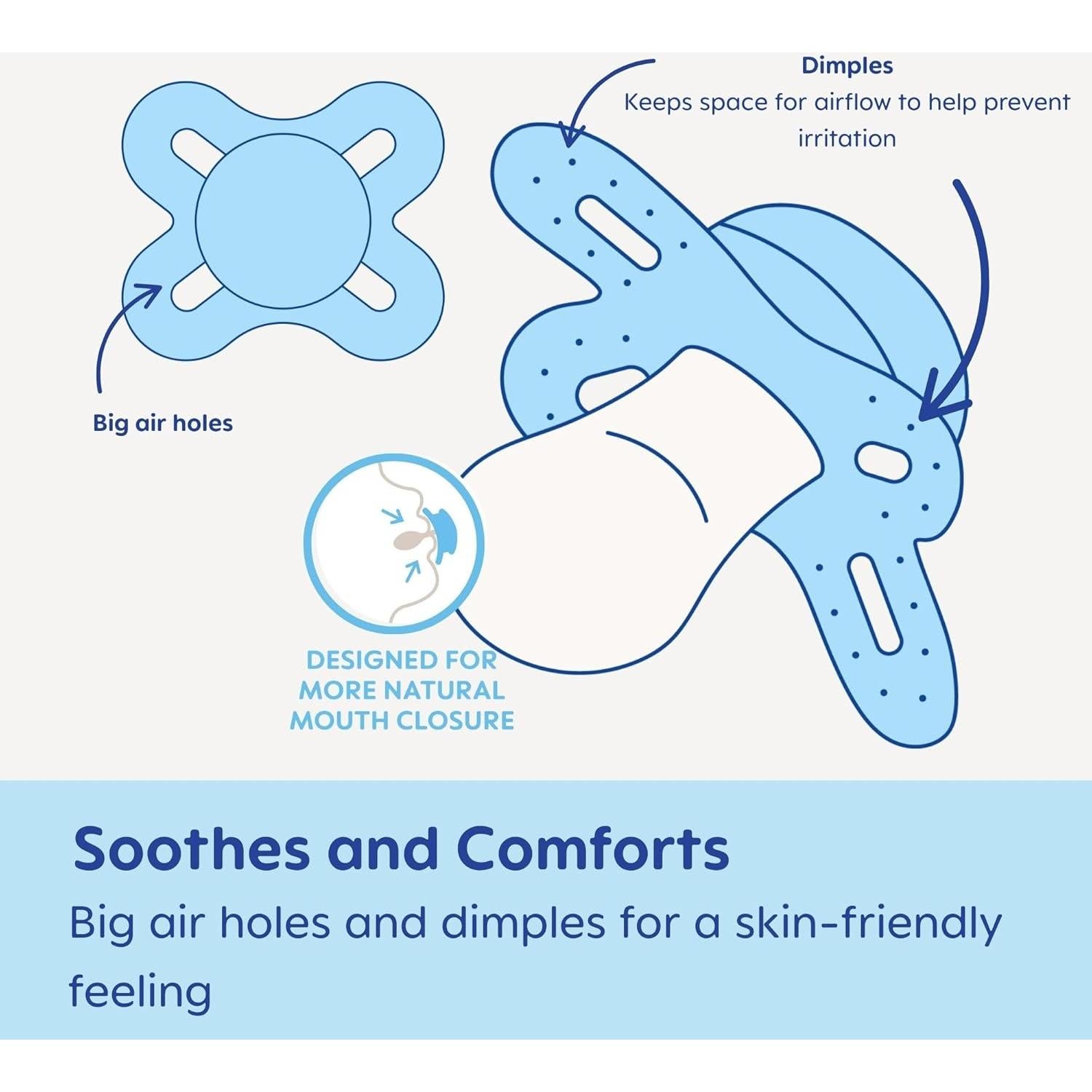 Chupetes MAM Original Start Matte 0-3 Meses Silicona BPA 4 Pzs