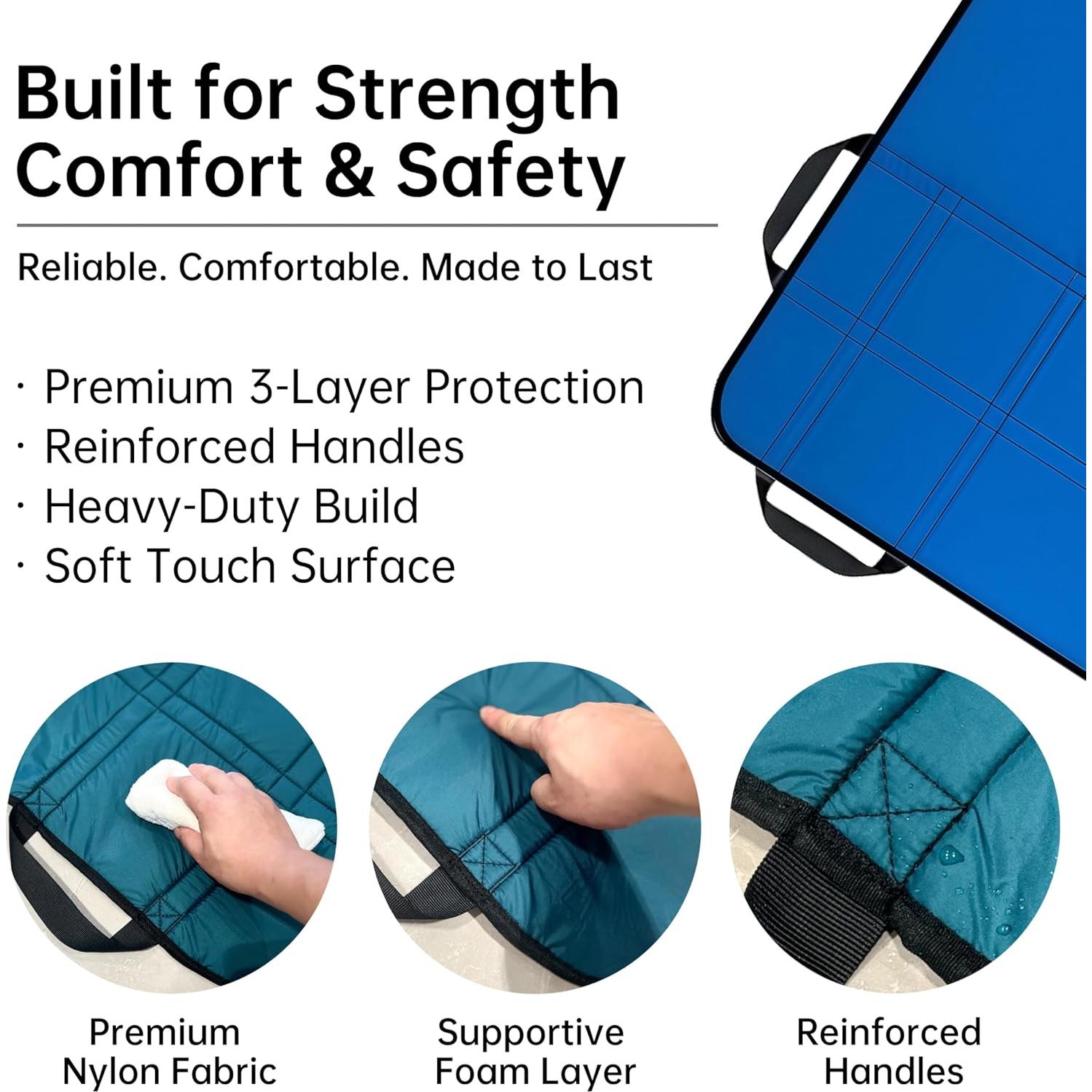 Almohadilla de Cama NurtureCare 120x100cm Impermeable 3 Capas