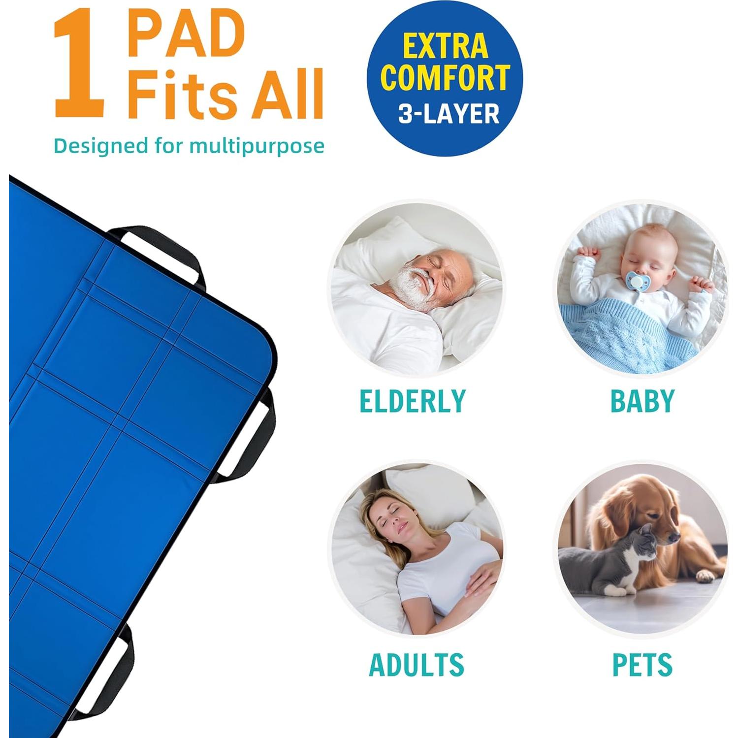 Almohadilla de Cama NurtureCare 120x100cm Impermeable 3 Capas