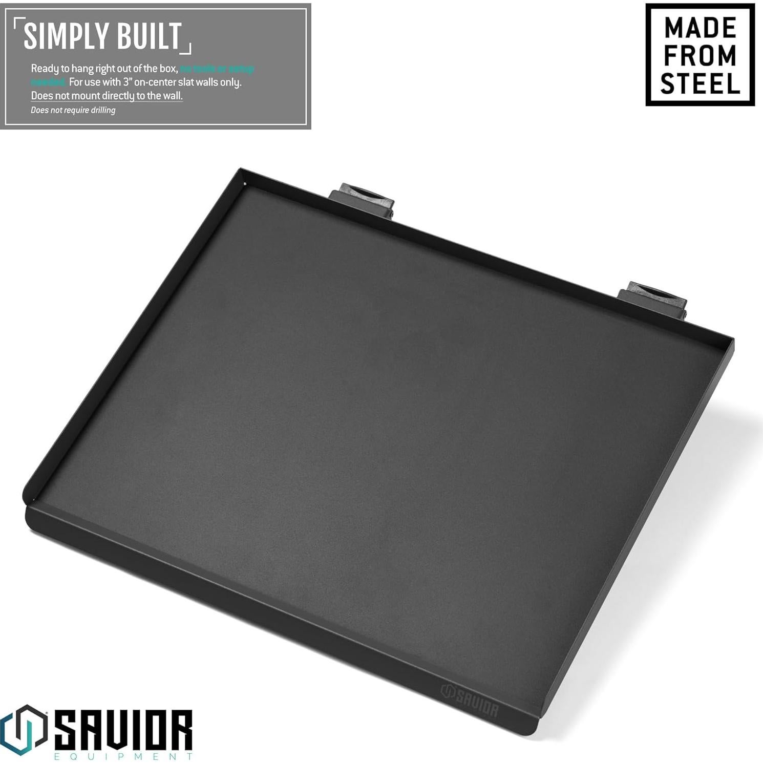 Estante Pared Plegable Equipos Savior 43 cm Negro Soporte Pesado