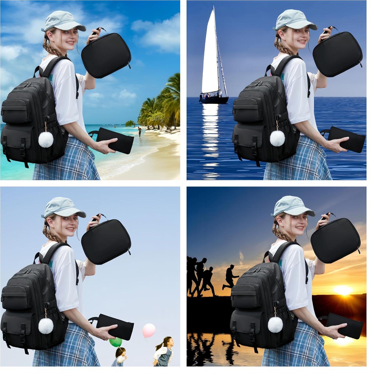 Set de Mochilas Escolares para Niñas Miacollie - 3 Piezas