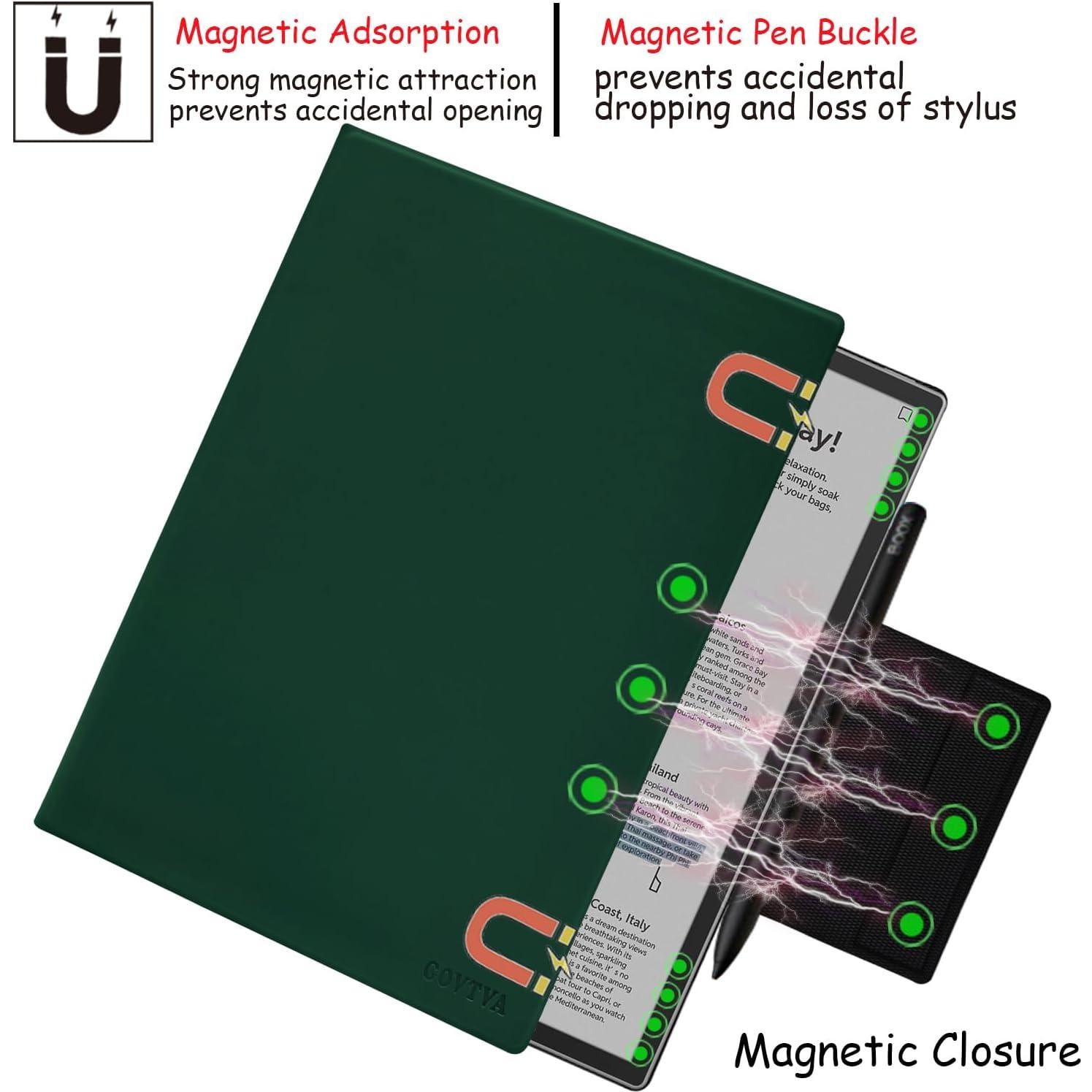 Funda Magnética GOVTVA para Boox Note Max / Tab X C 13.3 Verde