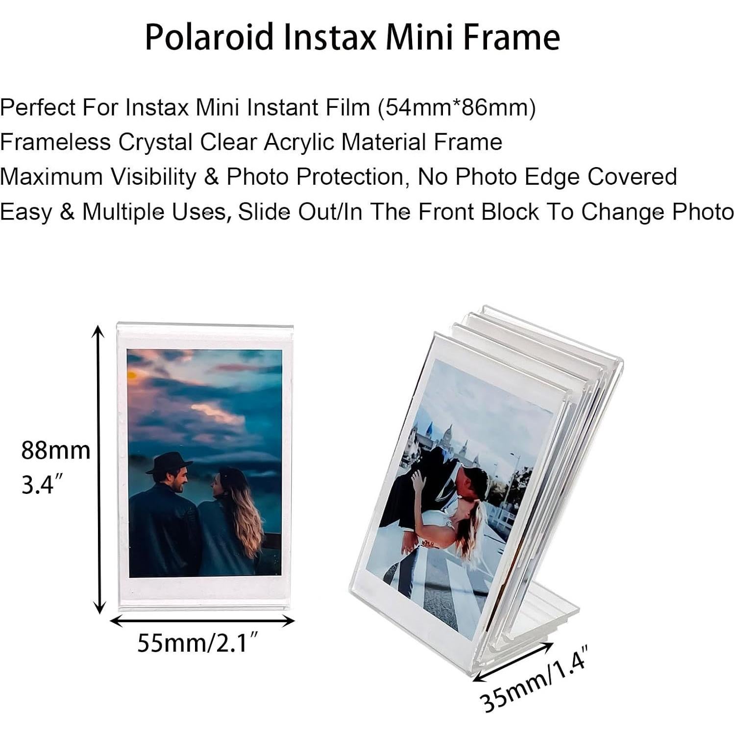 Marco de Foto Acrílico LAGIPA 5 Pcs 8.6x5.3 cm Transparente