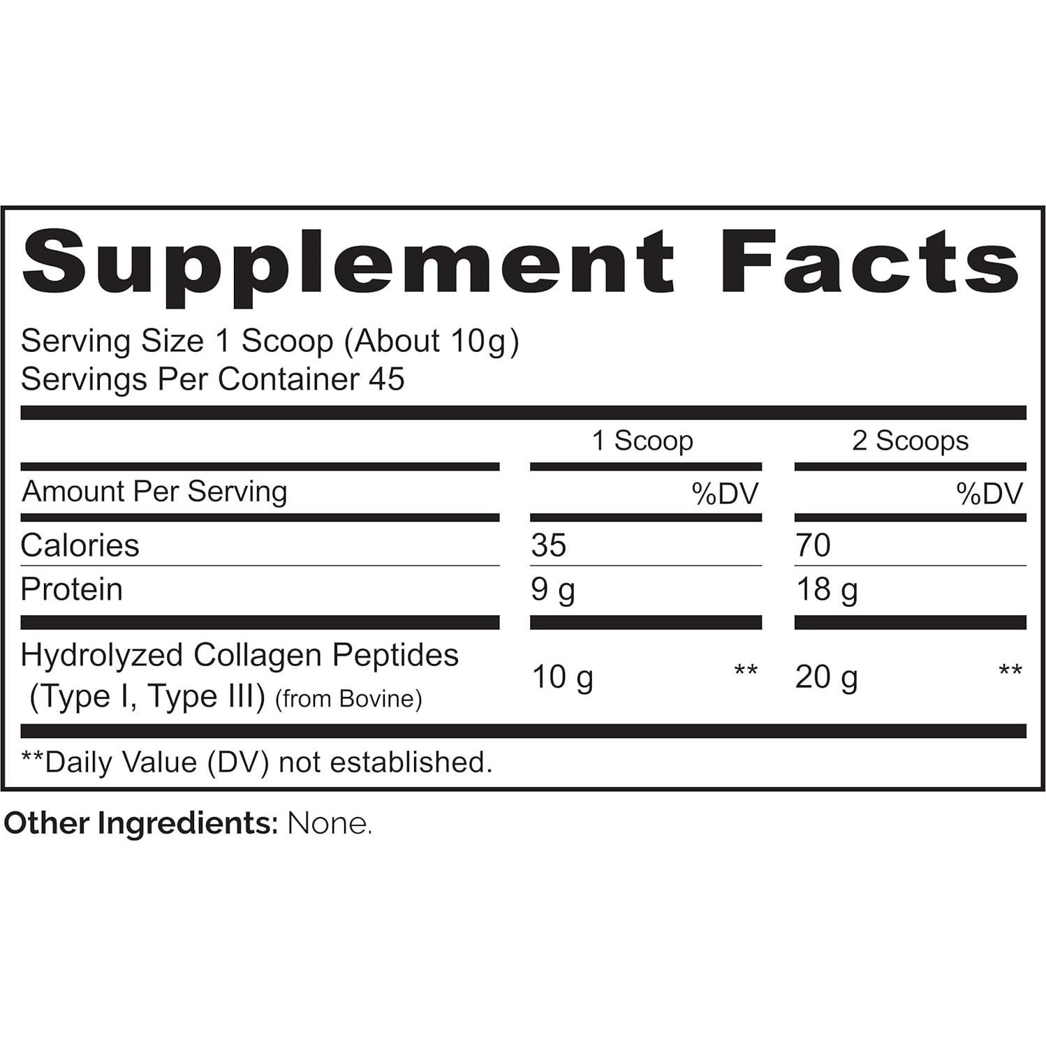 Polvo de Péptidos de Colágeno NATURELO 450g - Tipo I y III