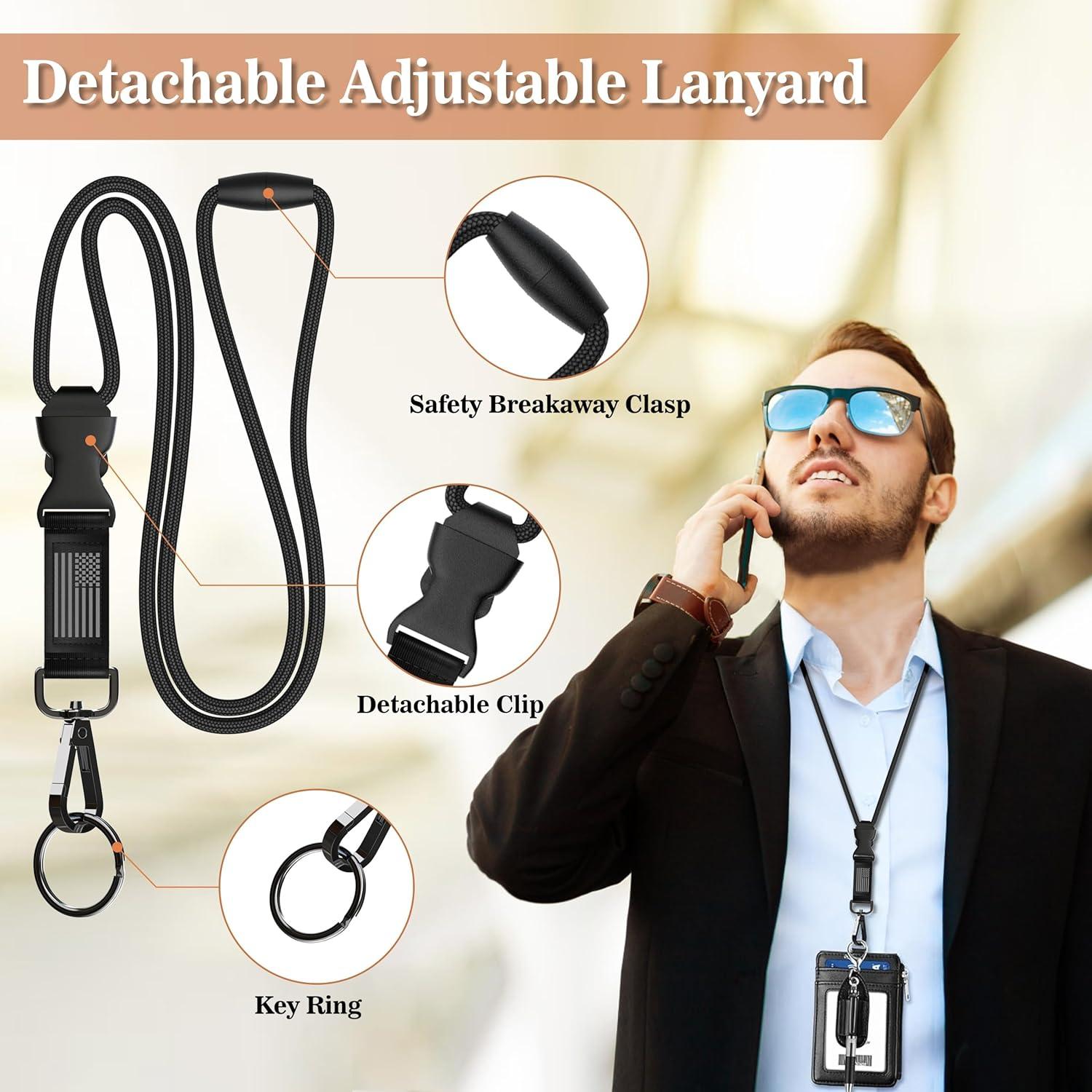 Soporte de Insignia ELV con Cordón Ajustable y 5 Tarjetas