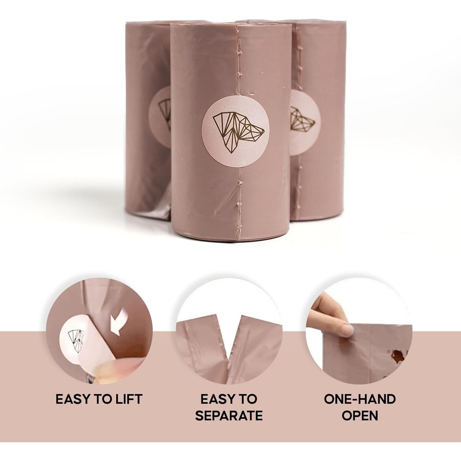 Bolsas para Excremento de Perro Brown Avenue - 135 Unidades Biodegradables