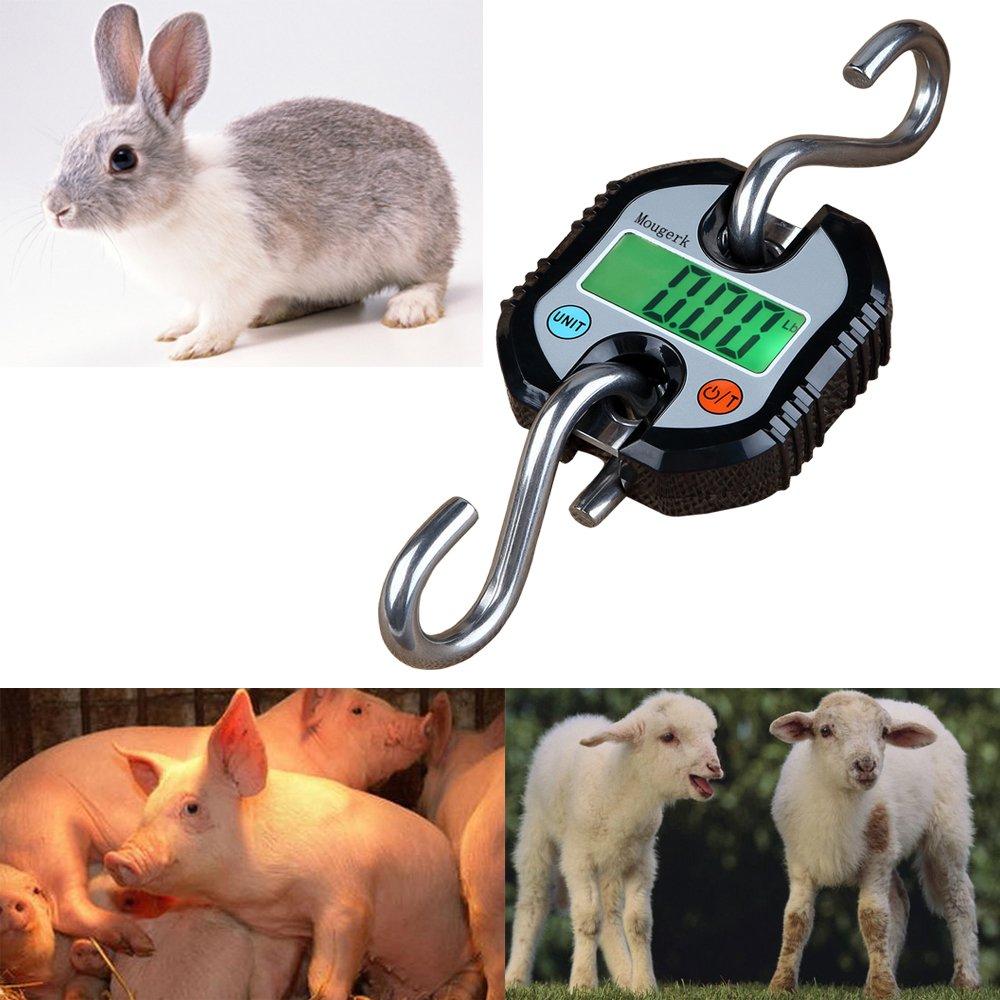 Báscula Colgante Digital Mougerk 150 kg Pantalla LCD Negra