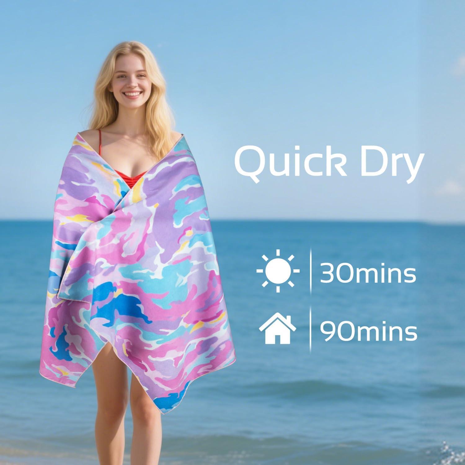 Juego de Toallas de Playa Vimorco 2 Piezas Secado Rápido 183x79cm