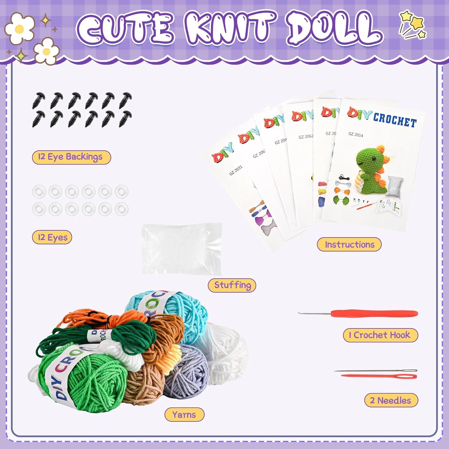 Kit de Crochet 6 Piezas VICTORIA ANNA para Principiantes