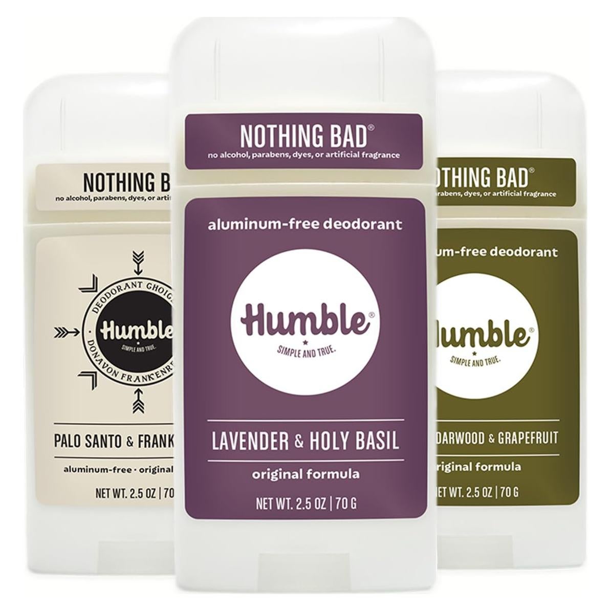Desodorante Sin Aluminio Humble Brands - Paquete de 3 Fragancias