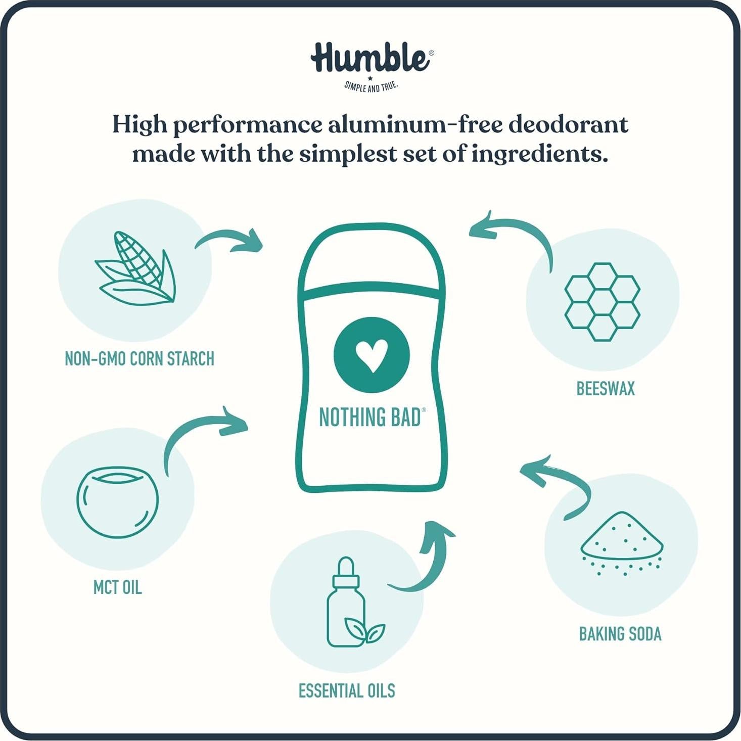 Desodorante Sin Aluminio Humble Brands - Paquete de 3 Fragancias