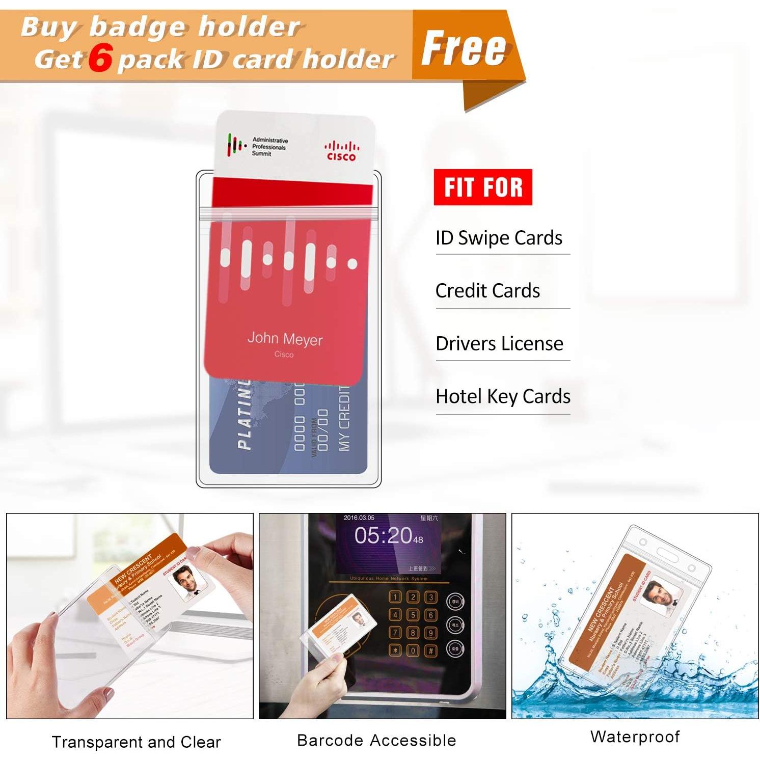 Portatarjetas Retráctil FEELSO con Clip y 6 Soportes