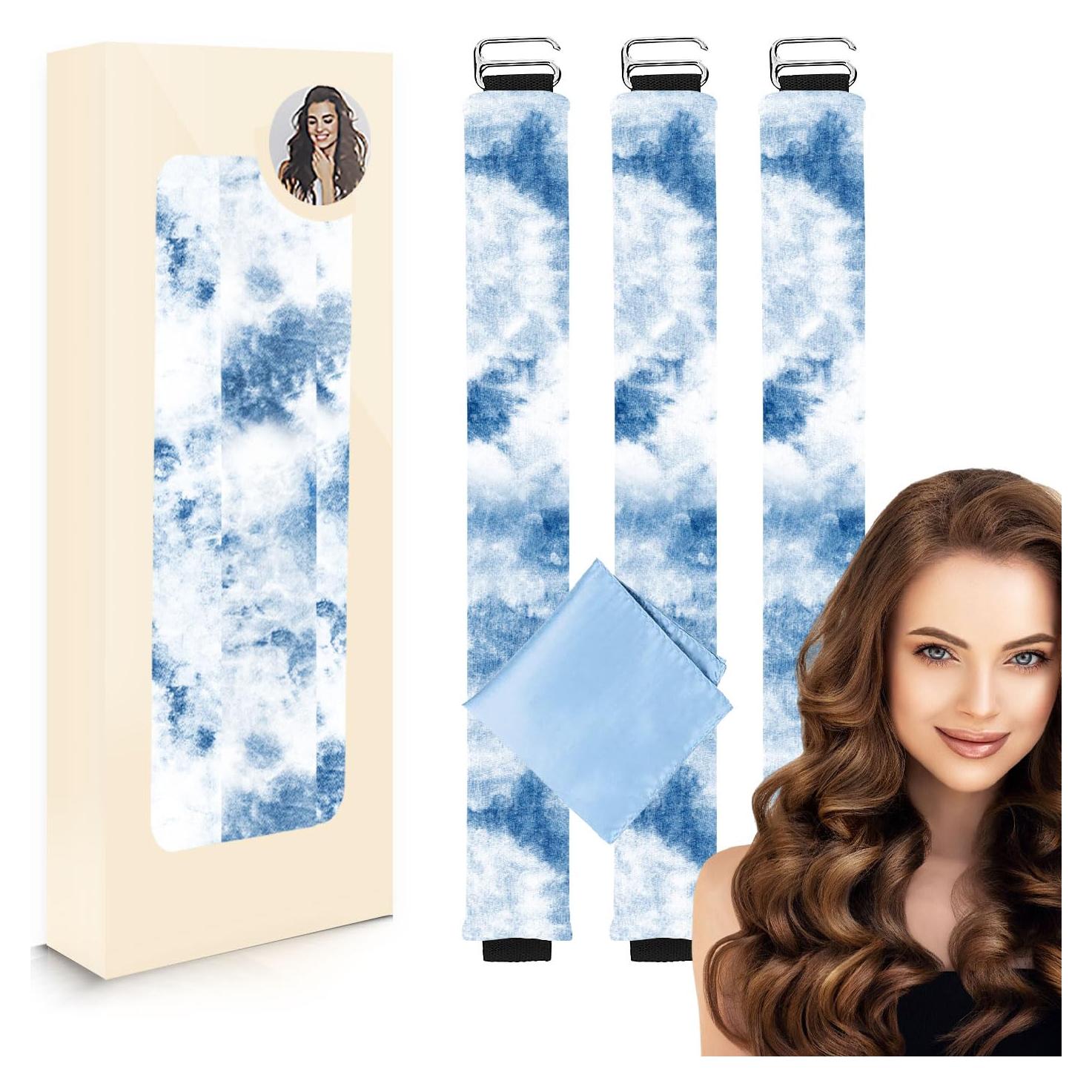 Rizador de Cabello Sin Calor Deacocal Azul 3 Piezas