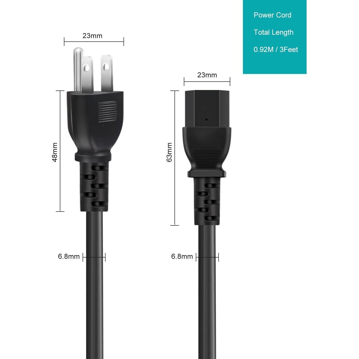 Cable de Alimentación 3 Clavijas Narpendu 0.91m para Olla Eléctrica