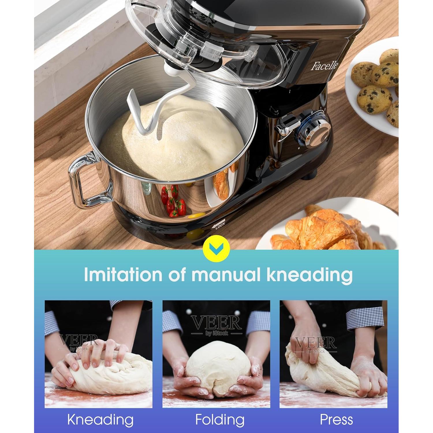 Mezclador de pie Facelle SM-1519U 660W 6.5L 6 velocidades