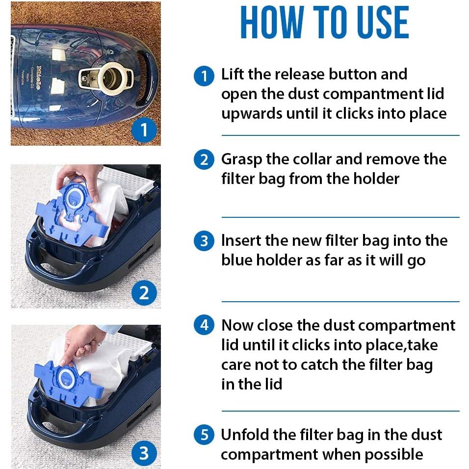 Bolsas de Reemplazo Miele GN Wagfall - 10 Bolsas + 2 Filtros