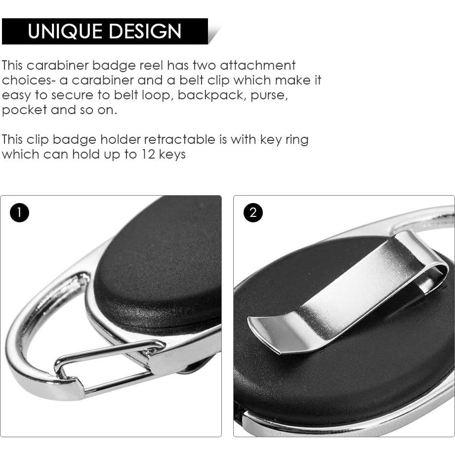 Portatarjetas Retráctil MoeverEX Negro 10 Piezas 69 cm