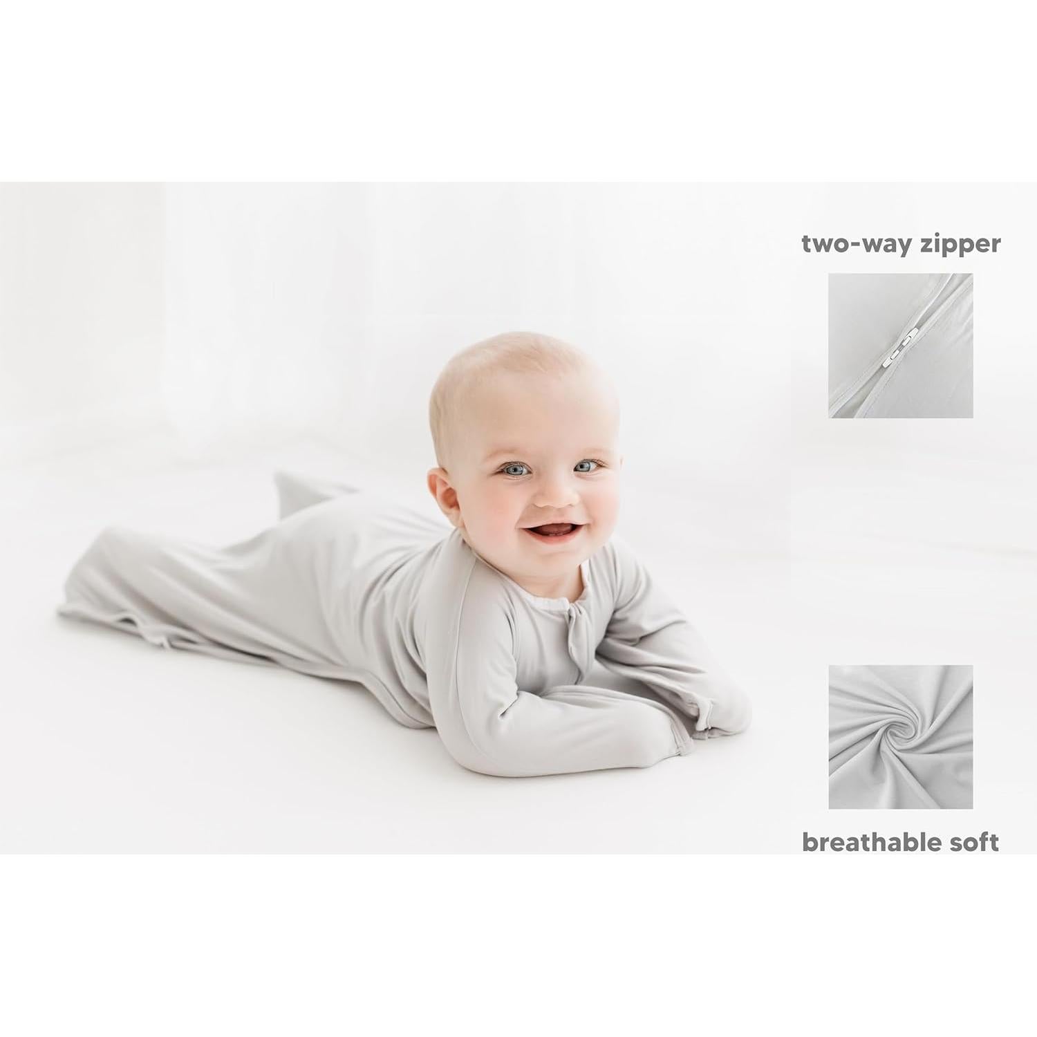 Manta Swaddle Bebé Bebon Butterfly - Gris Acogedor 4-8 Meses