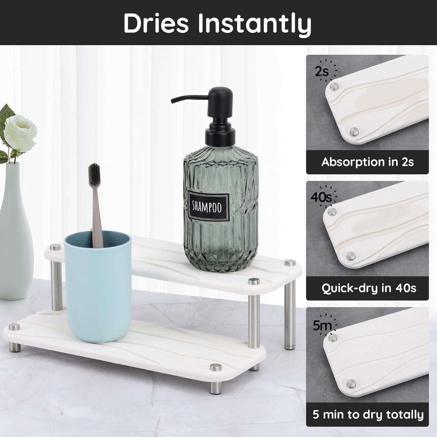 Bandeja de Secado Segbeauty 2 Niveles 28 x 11 cm Diatomácea