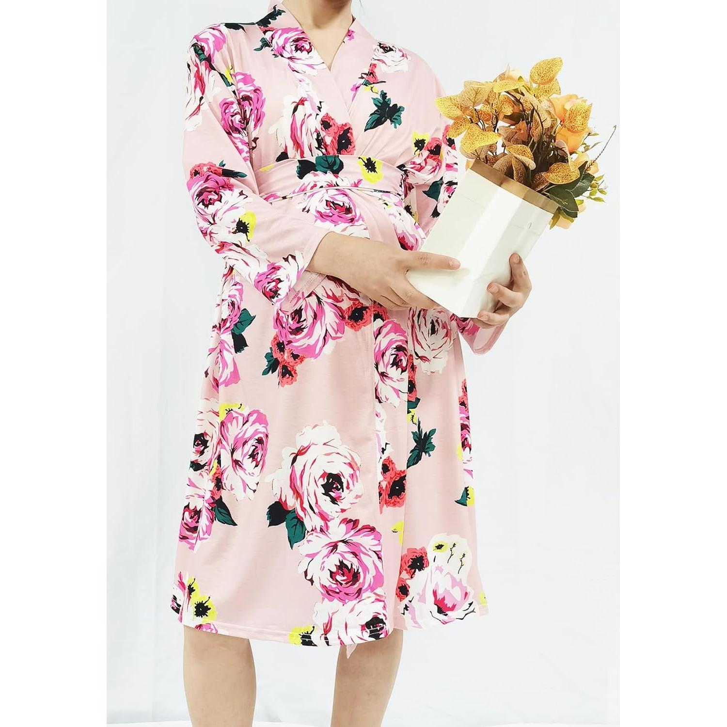 Bata de Maternidad SUFEINI con Manta y Sombrero - Postparto